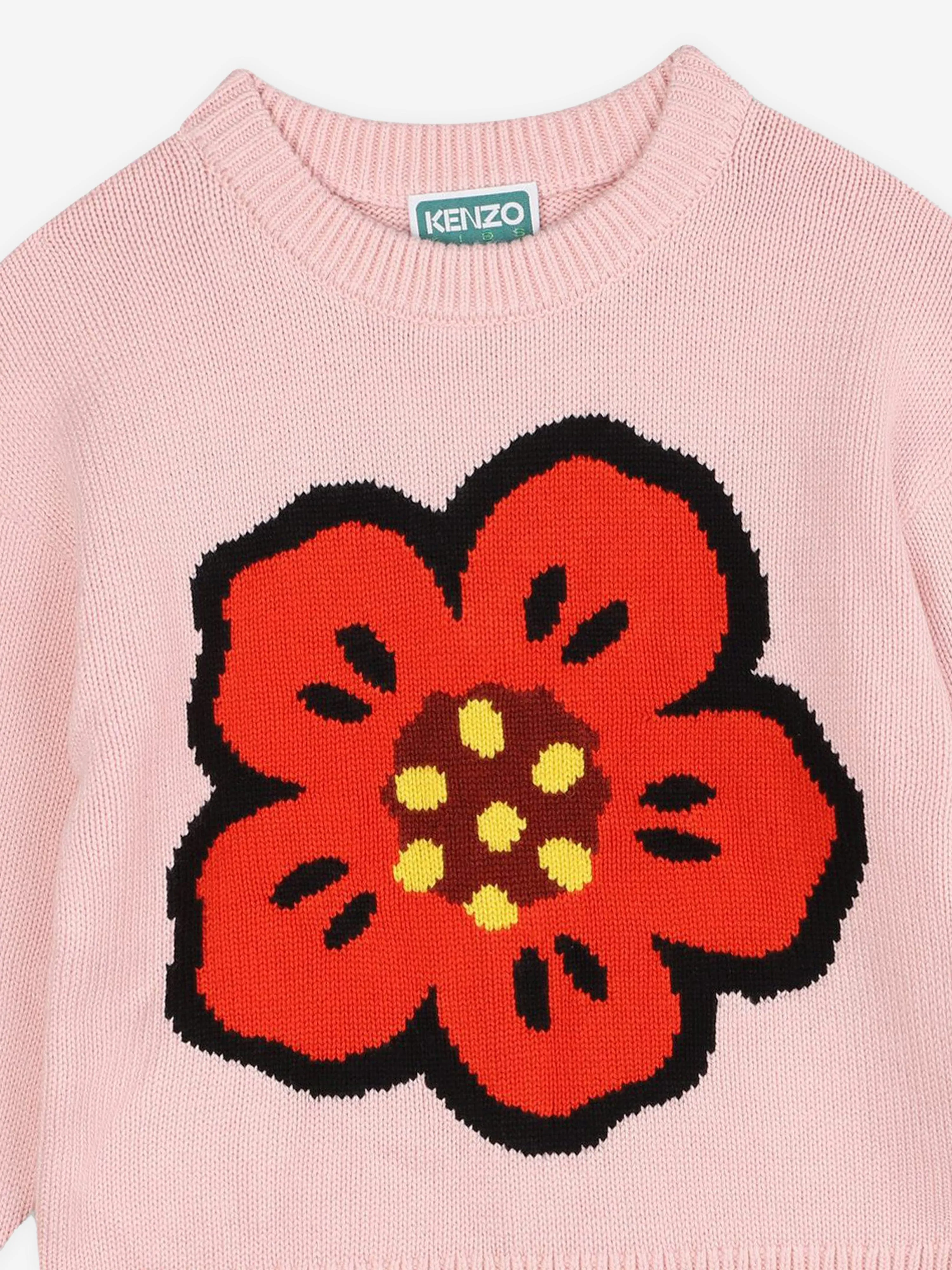 KENZO Girls Boke Flower Pullover in Rosa