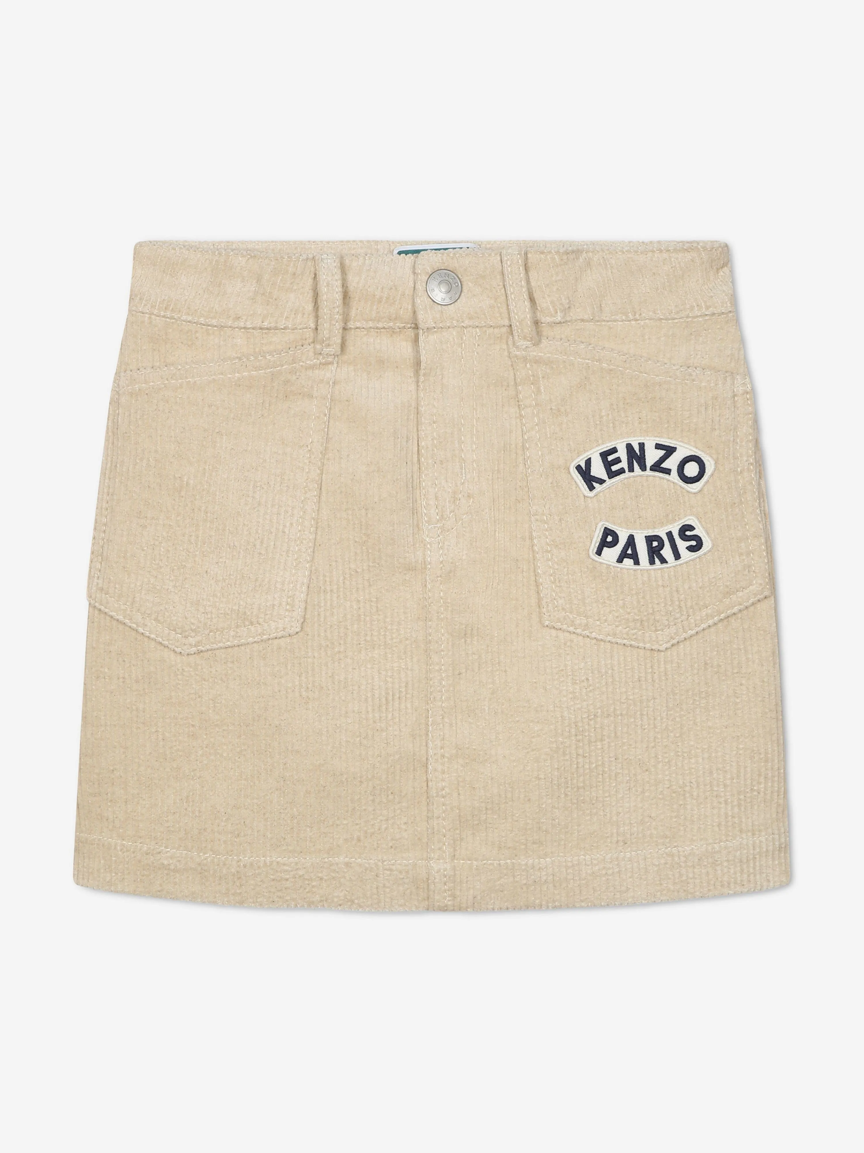 KENZO Mädchen Cord Logo Rock in Elfenbein