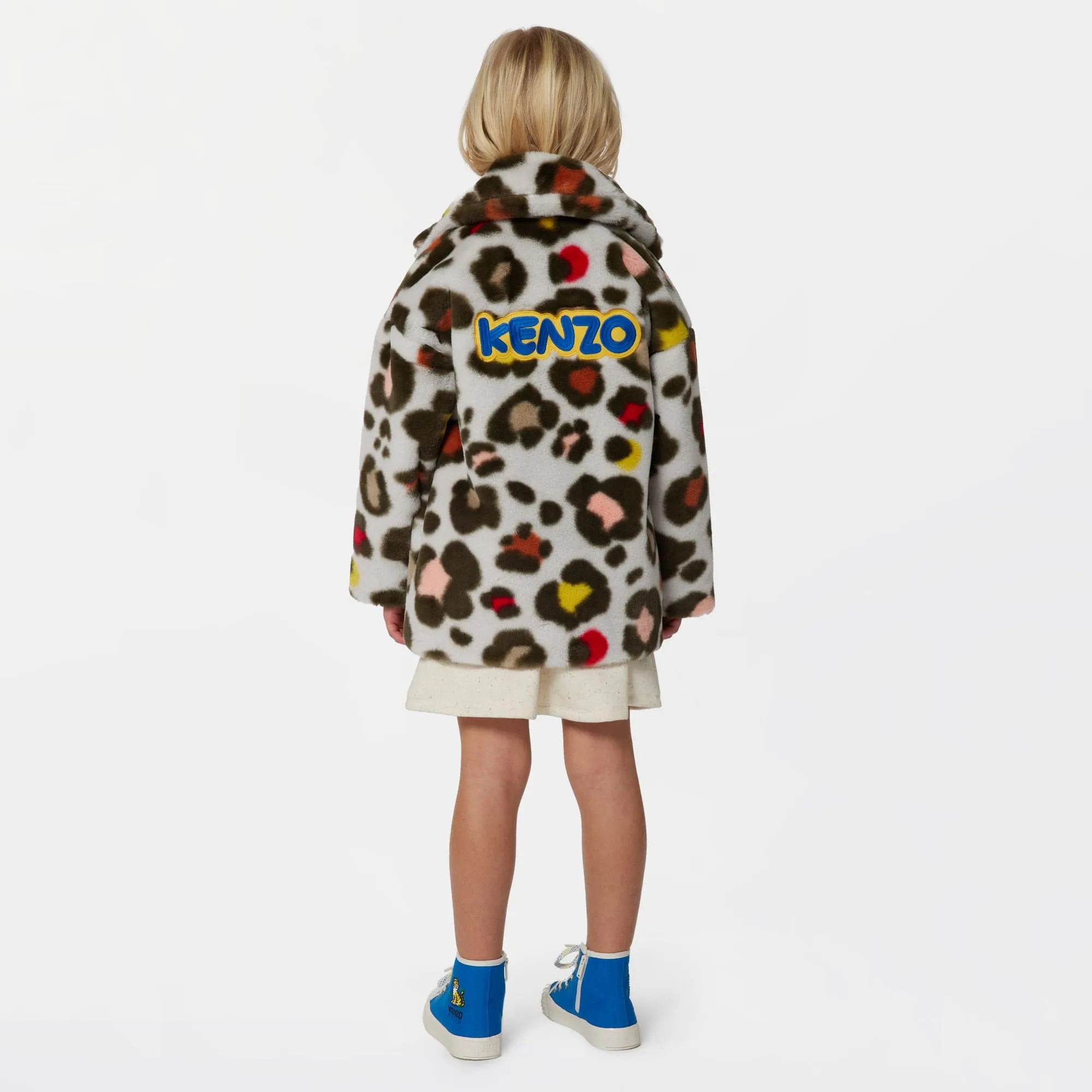 KENZO Mädchen Kunstpelzmantel in Mehrfarben