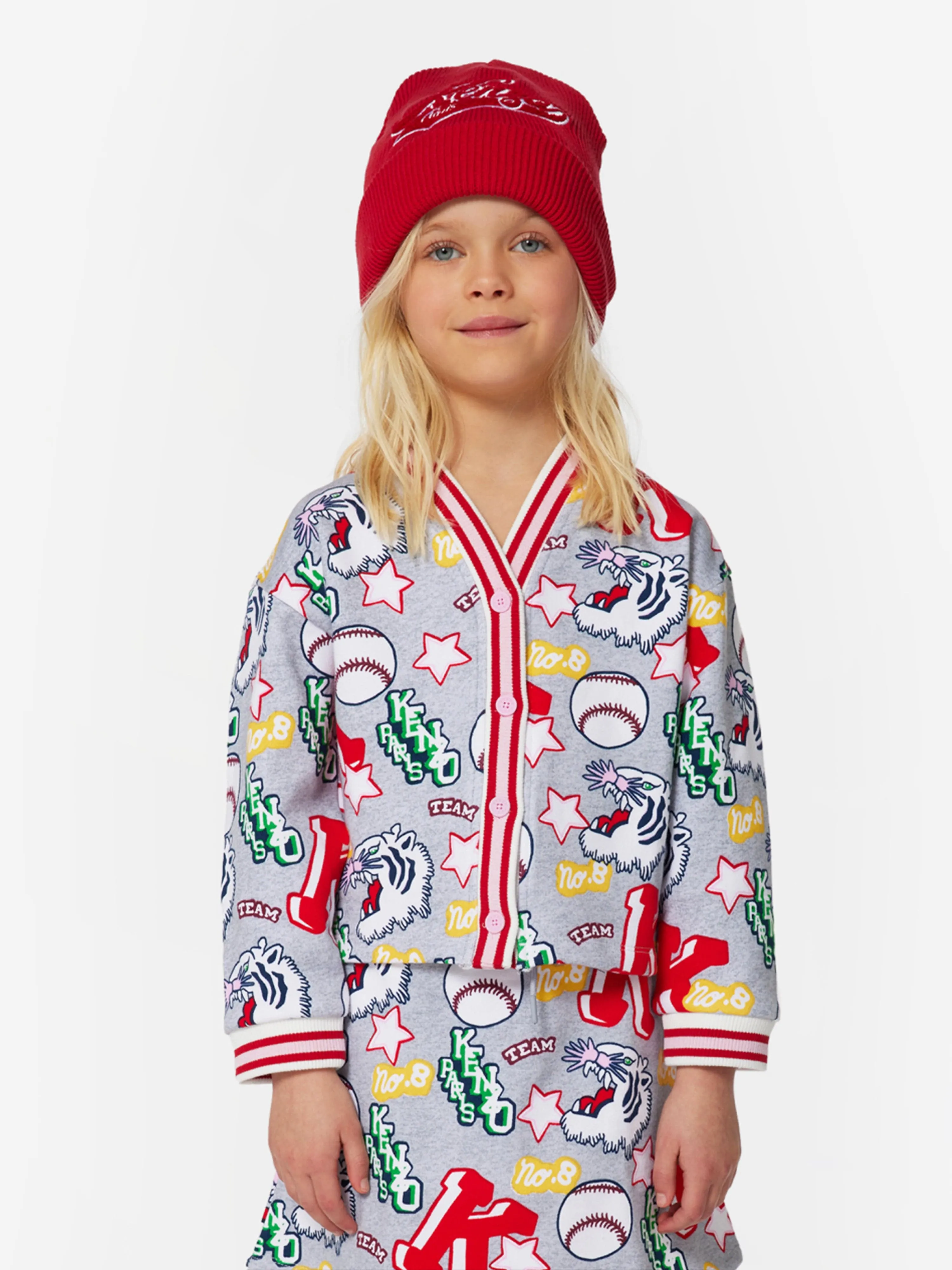 KENZO Girls Kenzo Club Cardigan in Grau