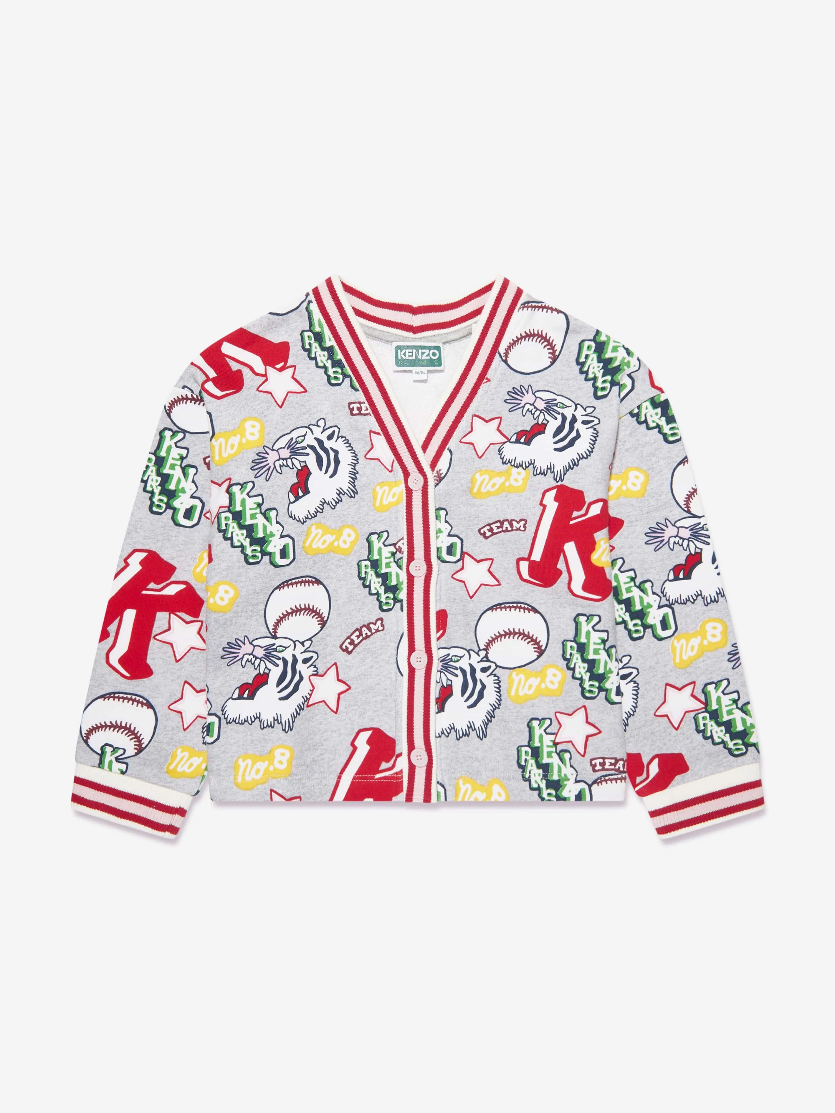 KENZO Girls Kenzo Club Cardigan in Grau
