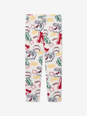 KENZO Girls Kenzo Club Leggings in Elfenbein
