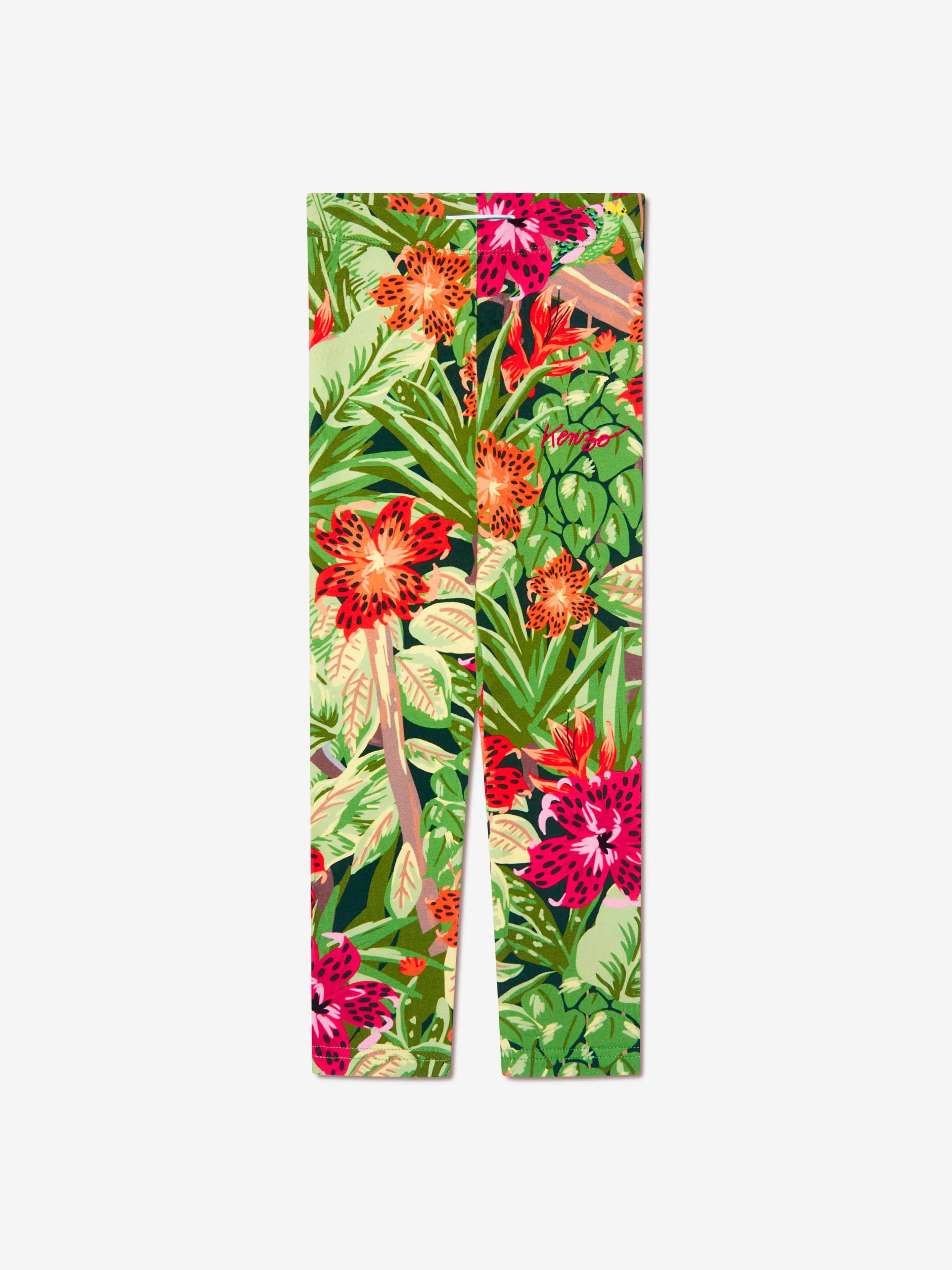 KENZO Mädchen Tropenmuster Leggings in Grün