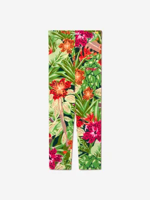 KENZO Mädchen Tropenmuster Leggings in Grün