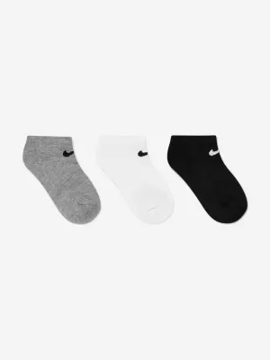 Kinder 3er-Pack Basic No-Show-Socken-Set in Mehrfarben