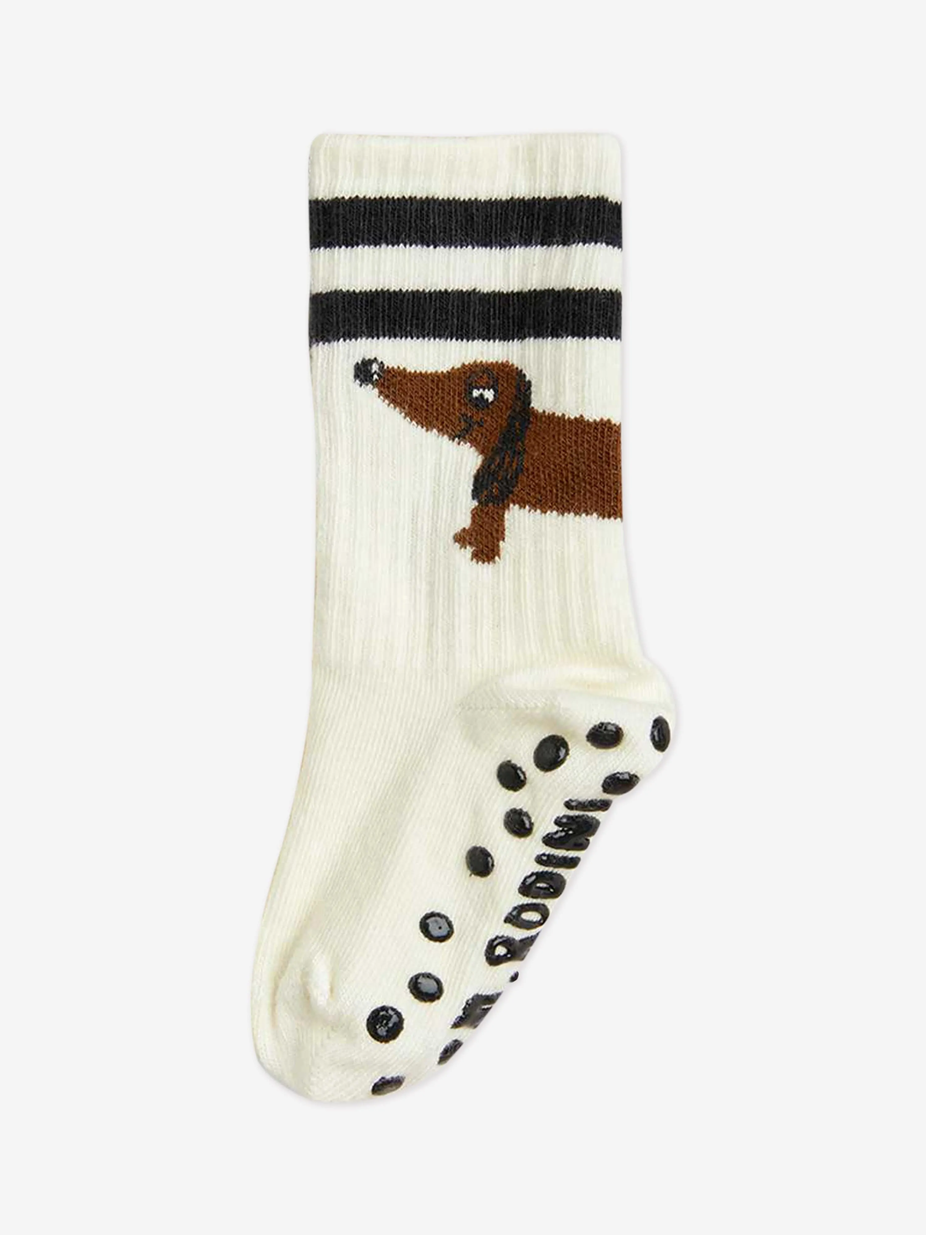 Kinder Hund 1-Pack Anti-Rutsch-Socken in Weiß