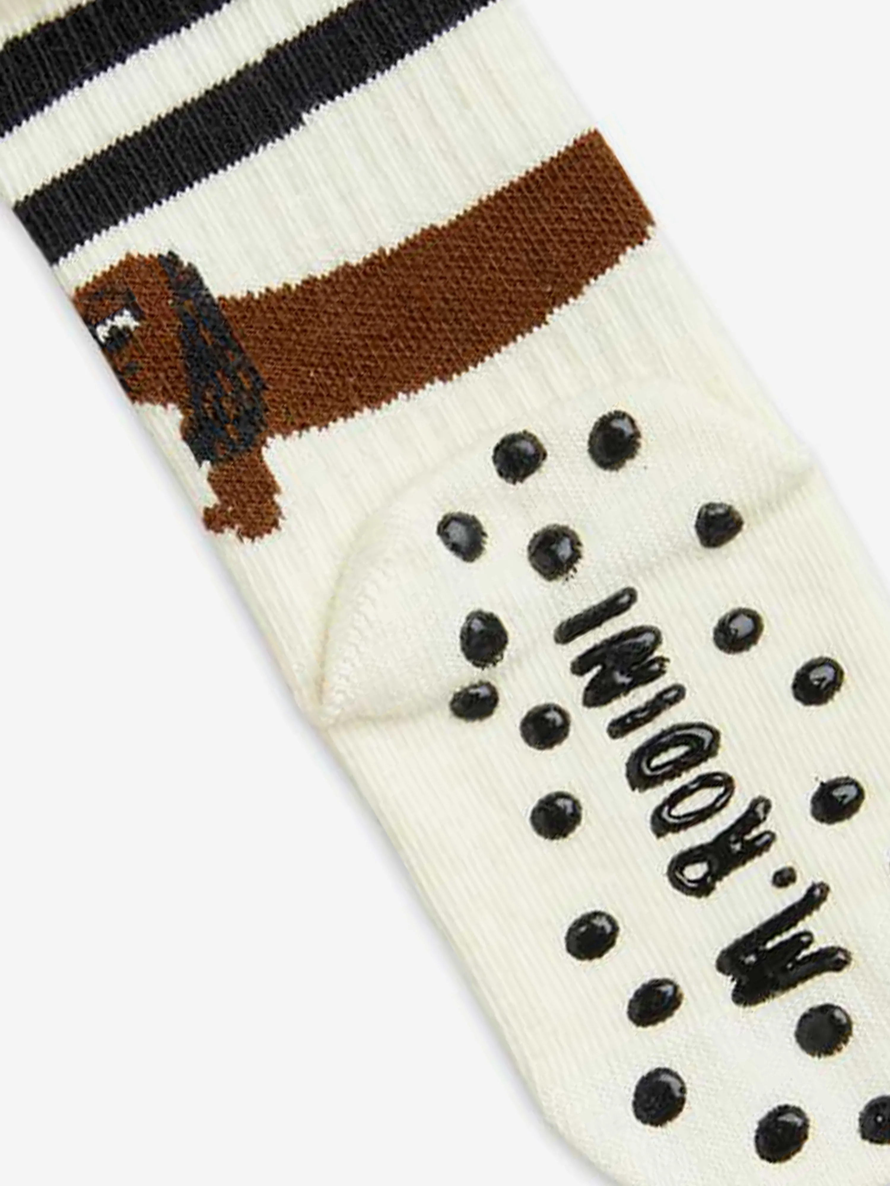 Kinder Hund 1-Pack Anti-Rutsch-Socken in Weiß