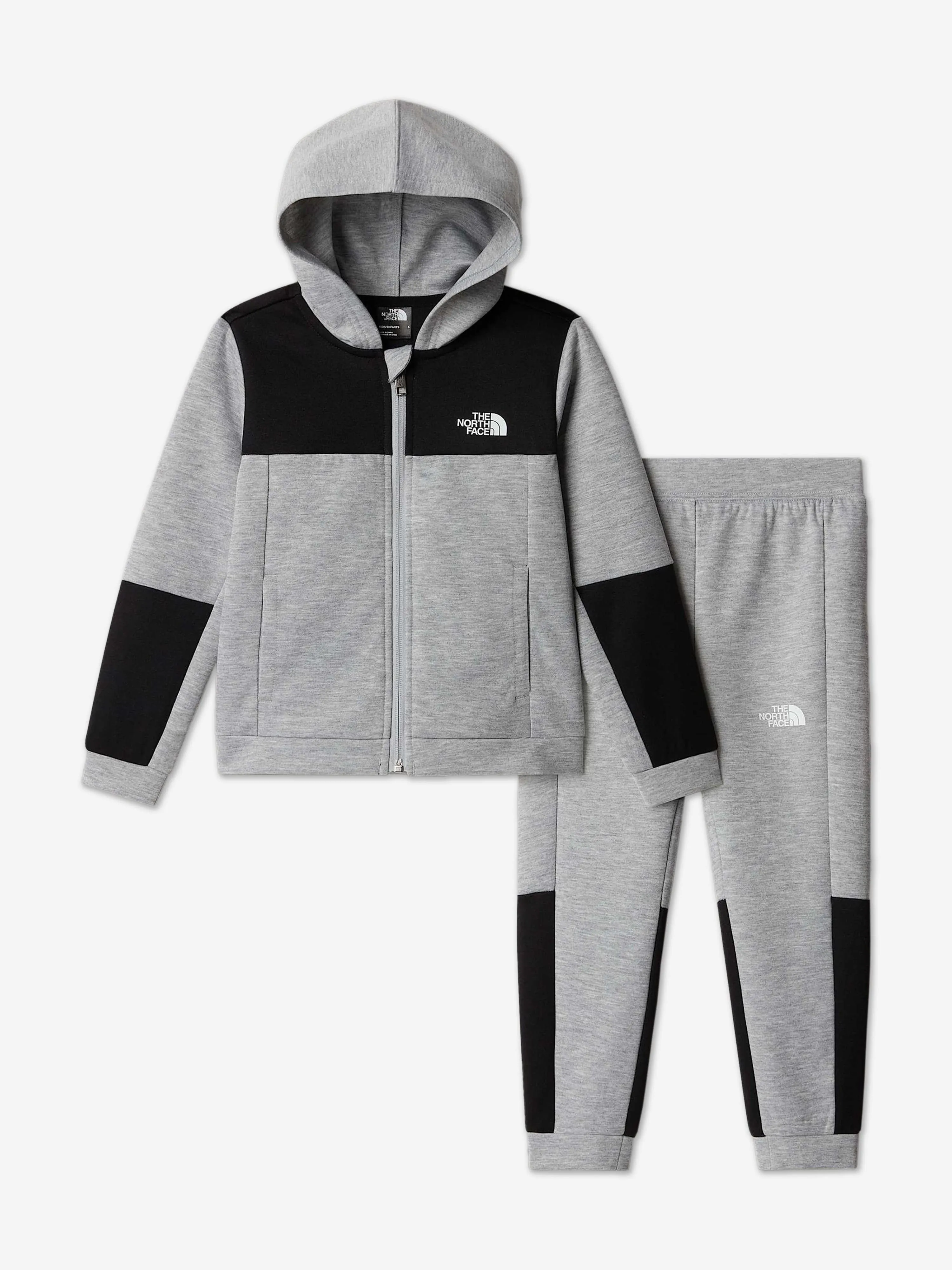 Kinder Leichter Full-Zip Trainingsanzug in Grau