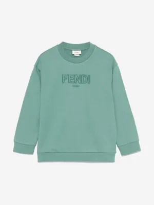 Kinder Logo Sweatshirt in Grün