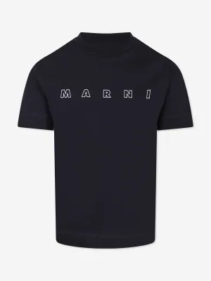 Kinder Logo T-Shirt in Marineblau