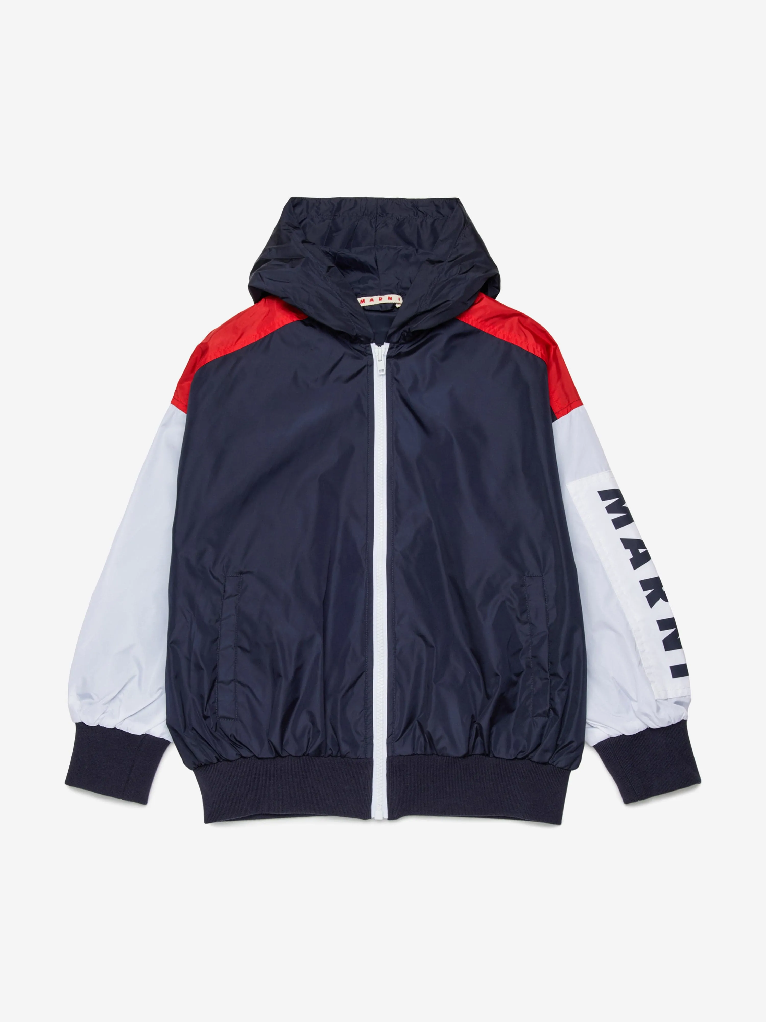 Kinder Logo Reißverschlussjacke in Marineblau