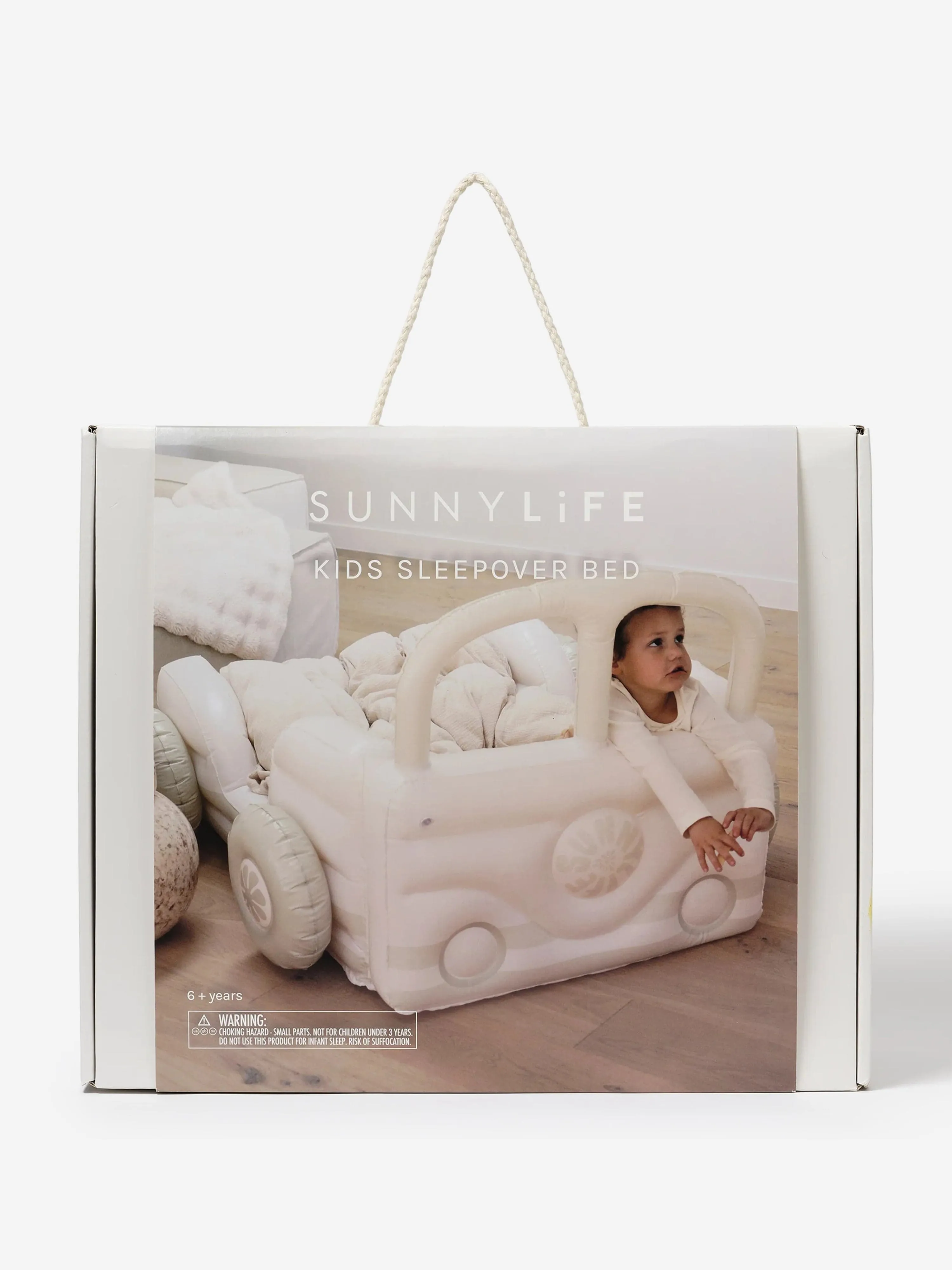 Kinder Übernachtungsbett Sommer Van in Beige (160cm)