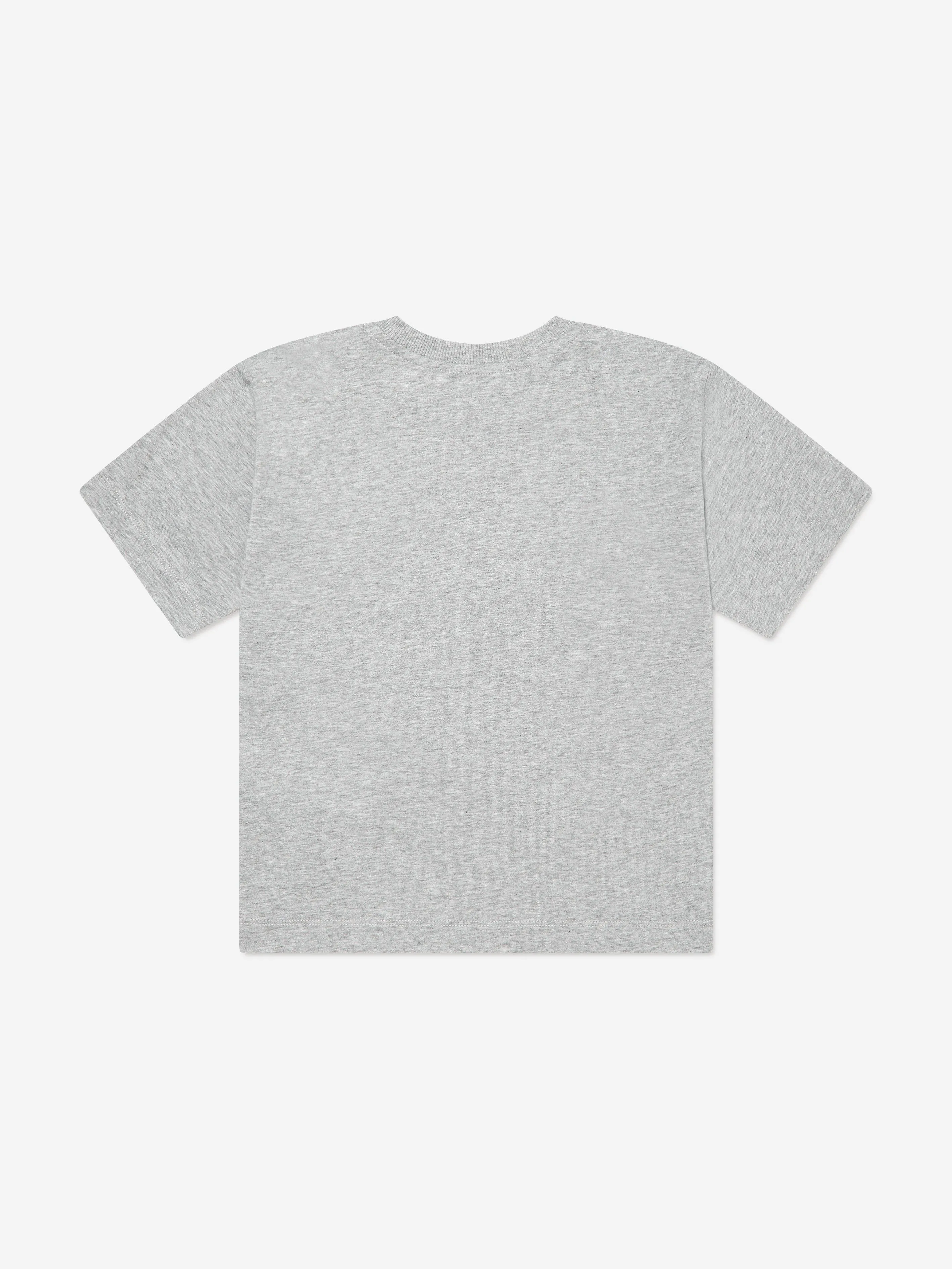 Kinder-Teddybär-Logo-T-Shirt in Grau