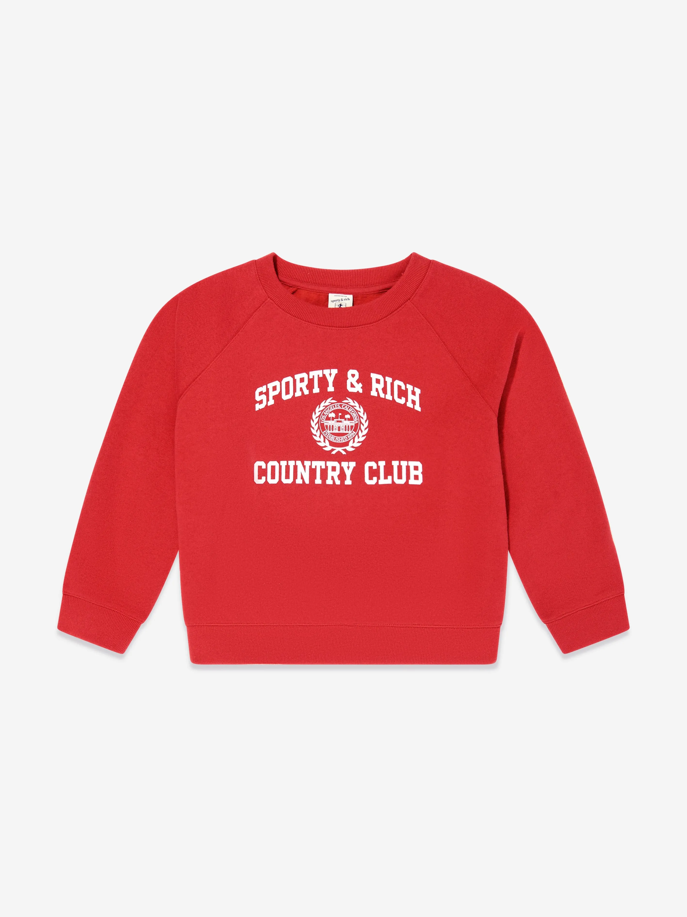 Kids Varsity Crest Sweatshirt in Rot