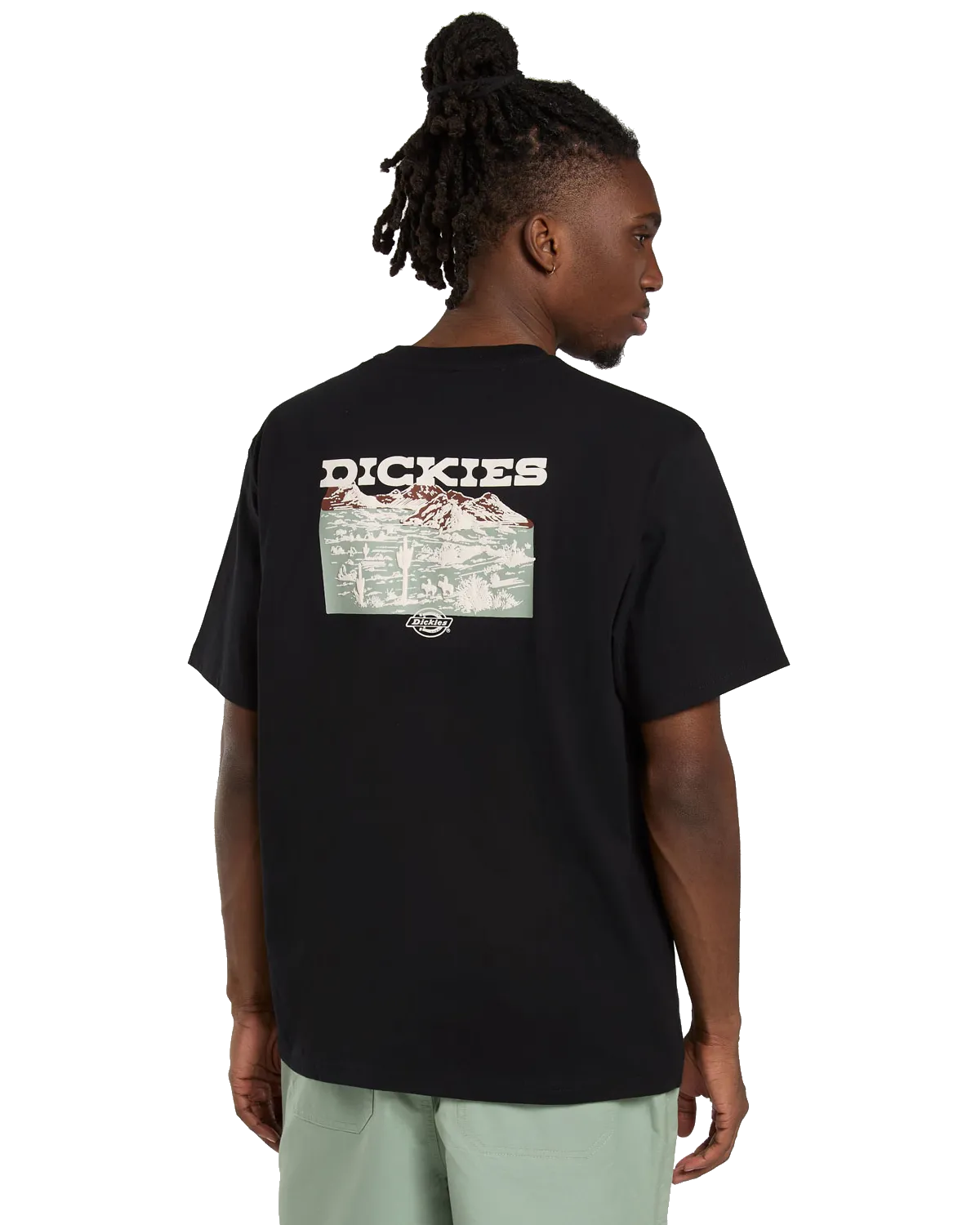 Landschaft T-Shirt in Schwarz