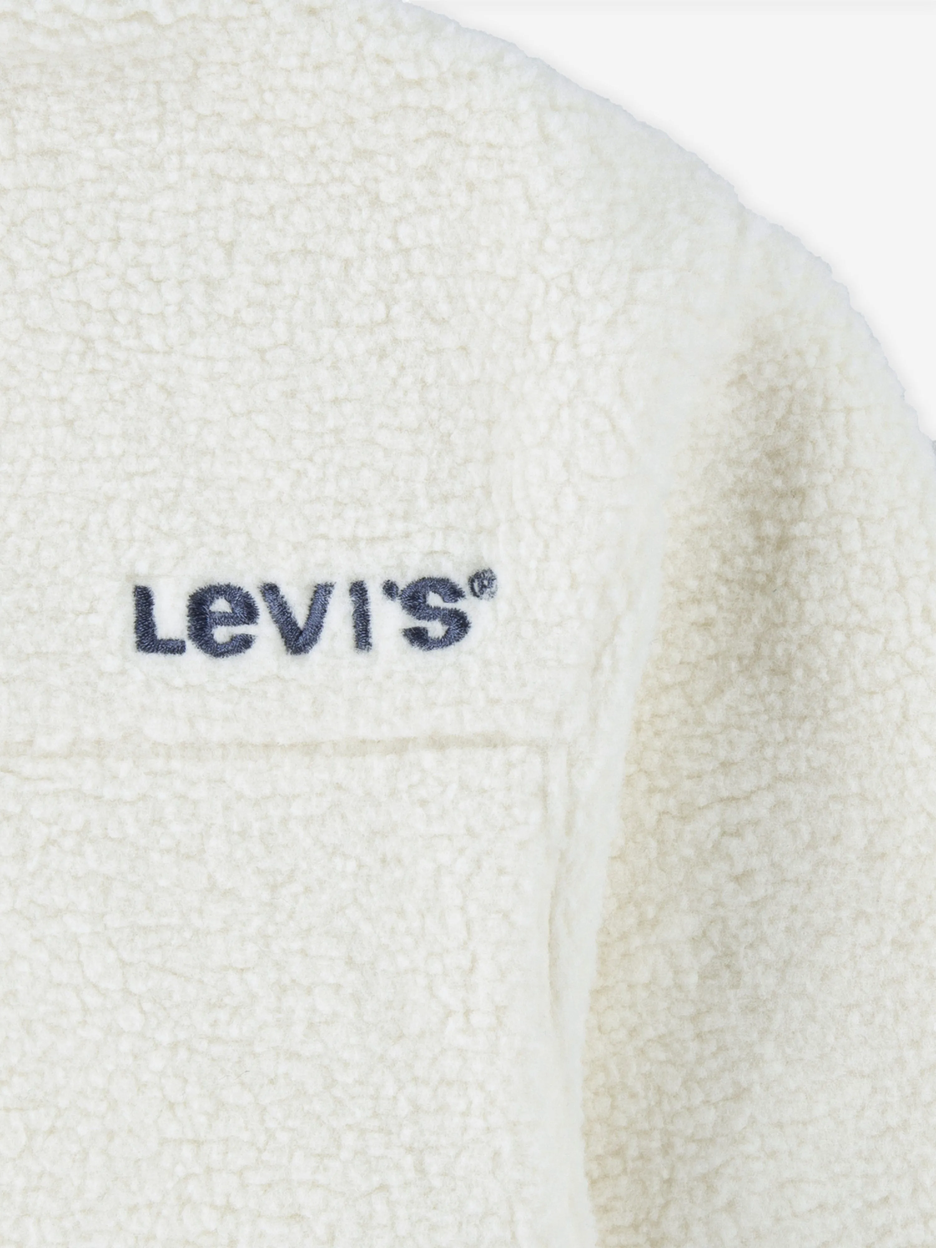 Levi's Mädchen Boxy Fit Sherpa Trucker Jacke Elfenbein