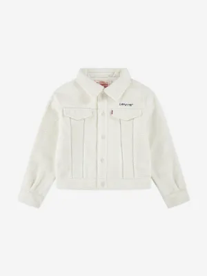 Levi's Mädchen Boxy Fit Sherpa Trucker Jacke Elfenbein