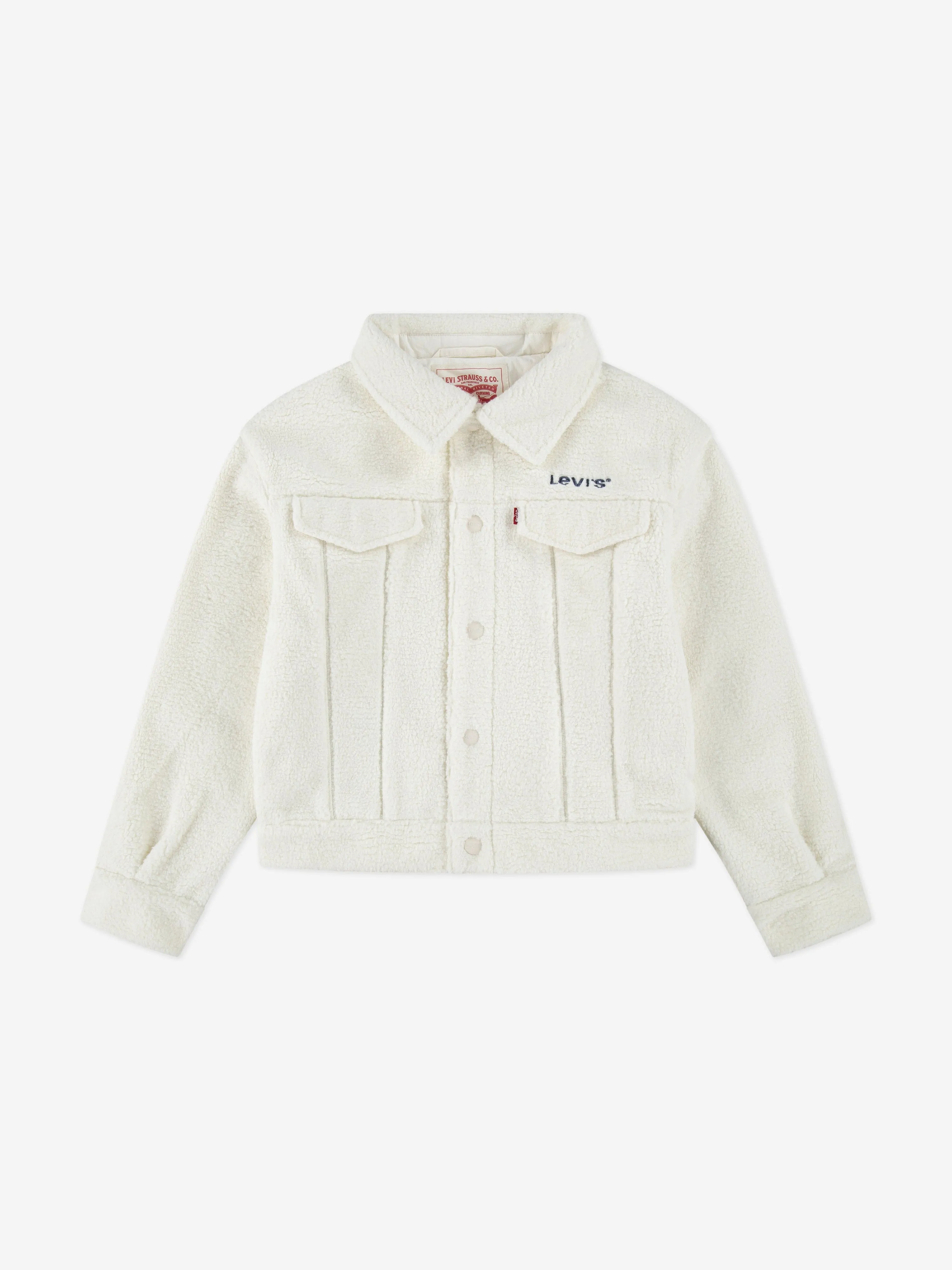 Levi's Mädchen Boxy Fit Sherpa Trucker Jacke Elfenbein