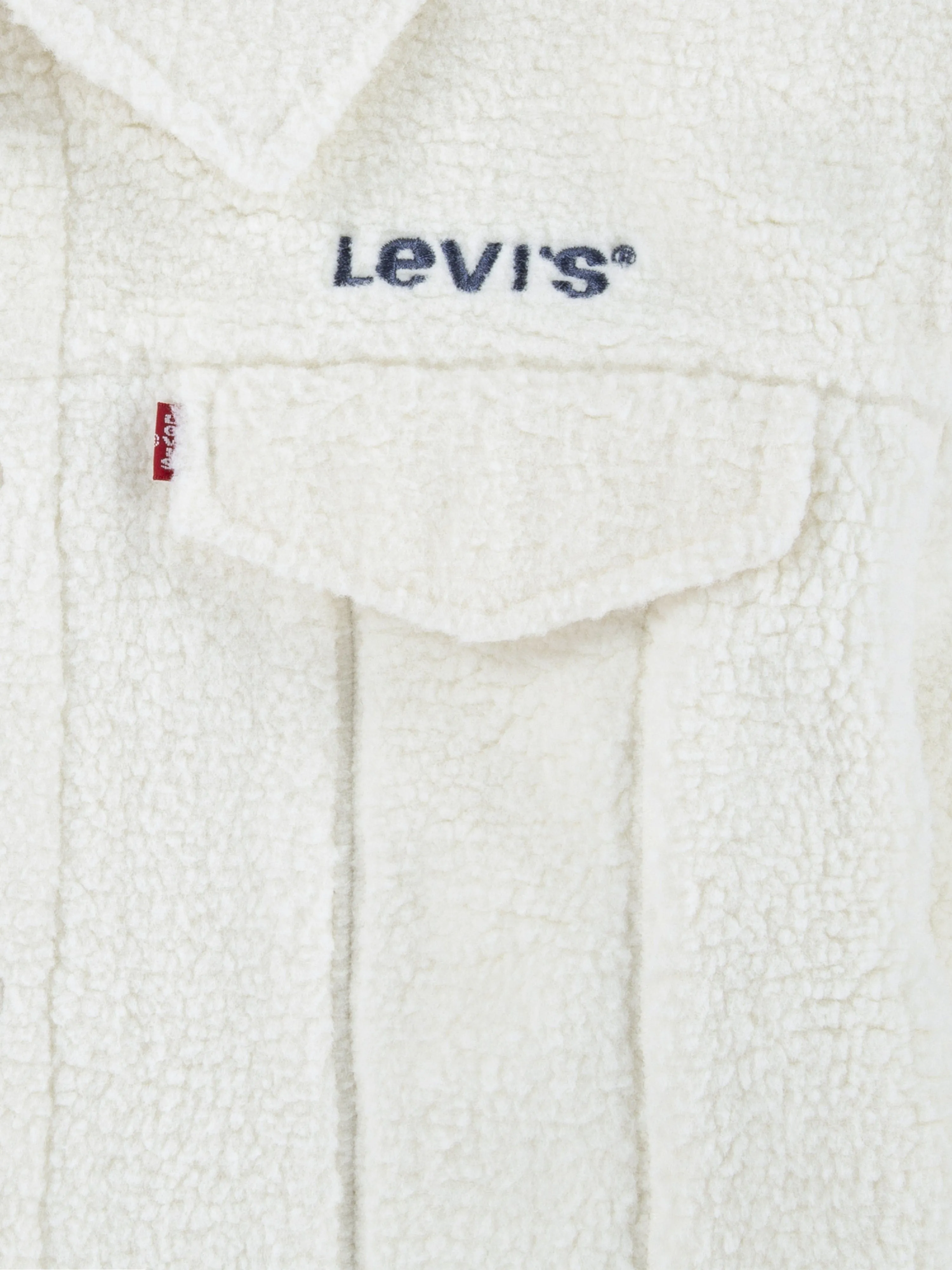Levi's Mädchen Boxy Fit Sherpa Trucker Jacke Elfenbein
