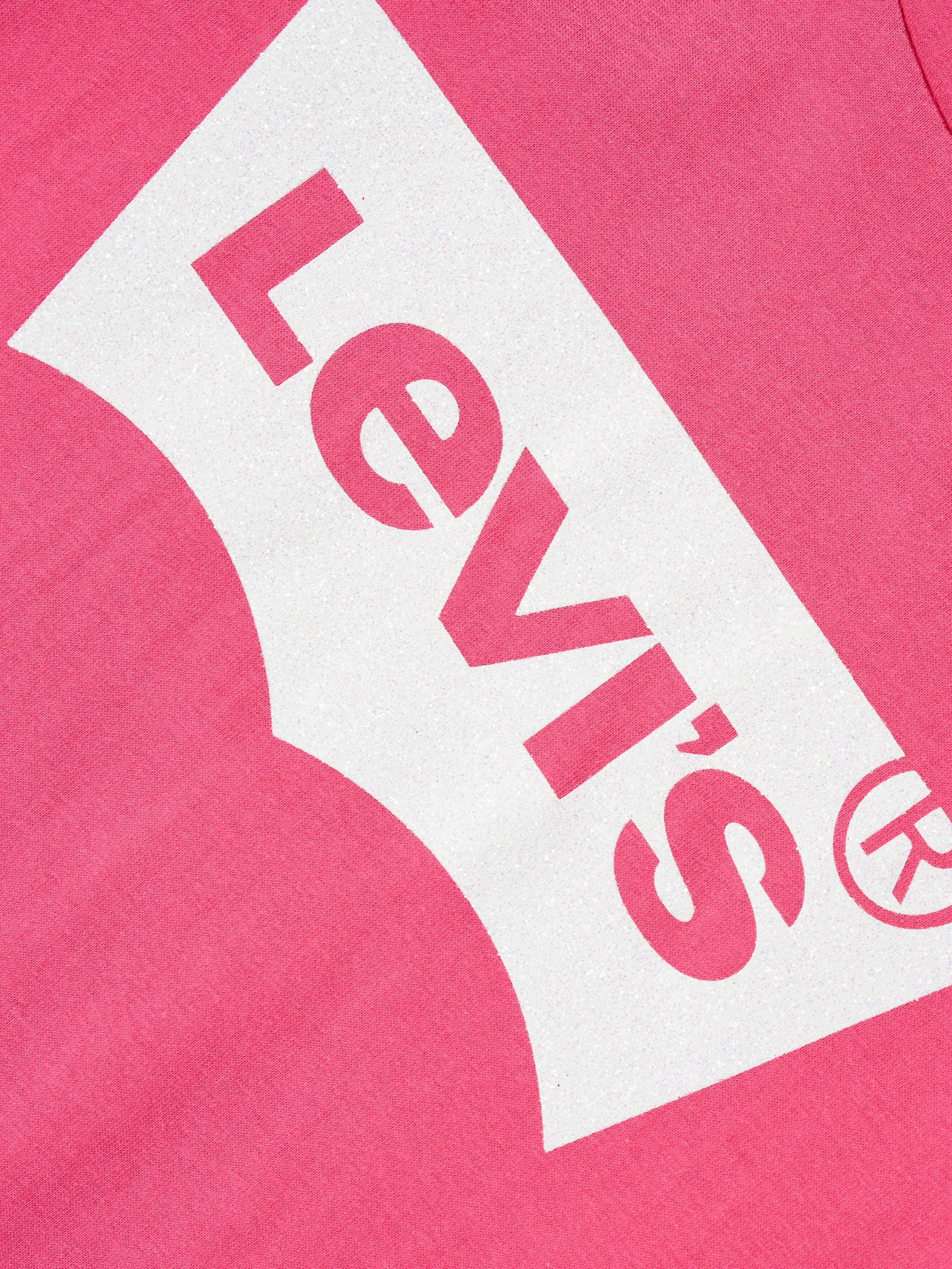 Levi's Mädchen Baumwoll-Kurzarm-Fledermausärmel-Logo-T-Shirt