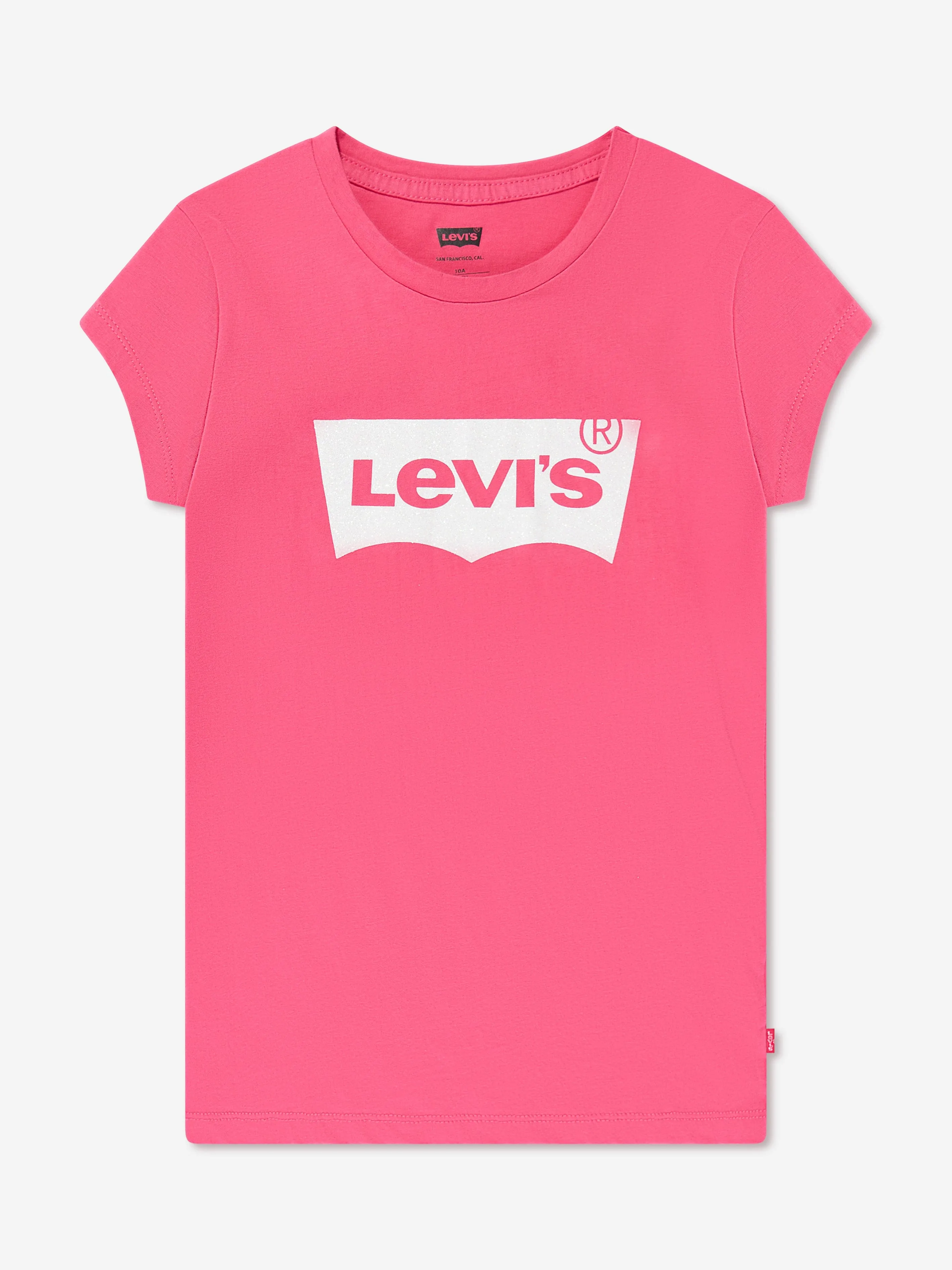 Levi's Mädchen Baumwoll-Kurzarm-Fledermausärmel-Logo-T-Shirt
