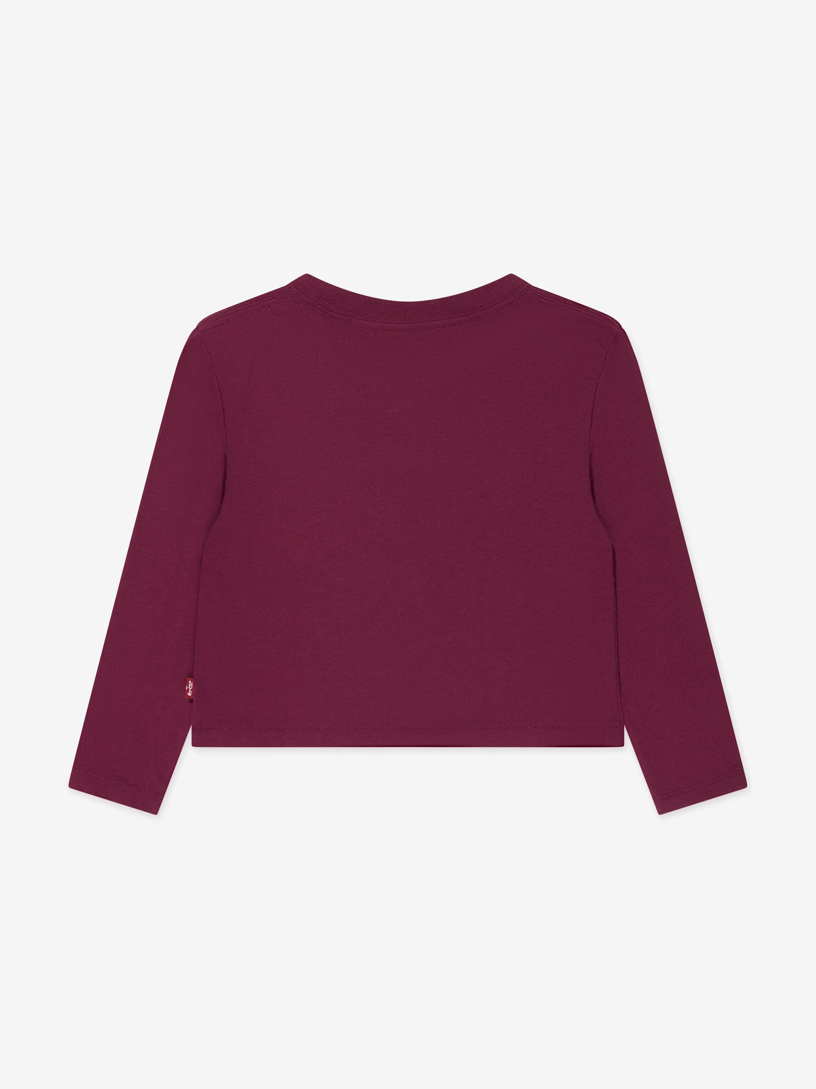 Levi's Mädchen Langarm Glitzer Logo T-Shirt in Rot