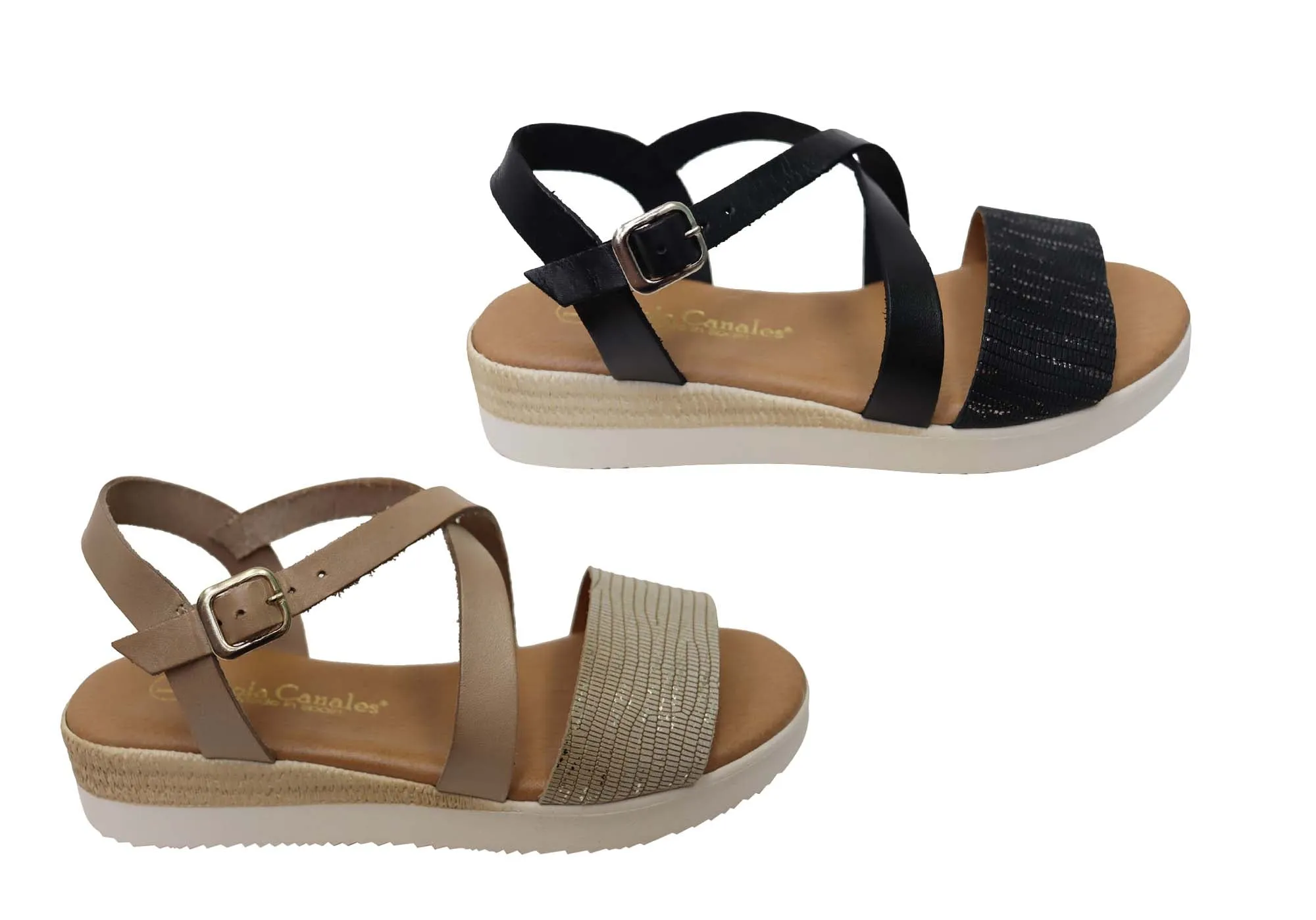 Lola Canales Cambridge Bequeme Damen-Ledersandalen Hergestellt in Spanien Lola Canales Schuhe