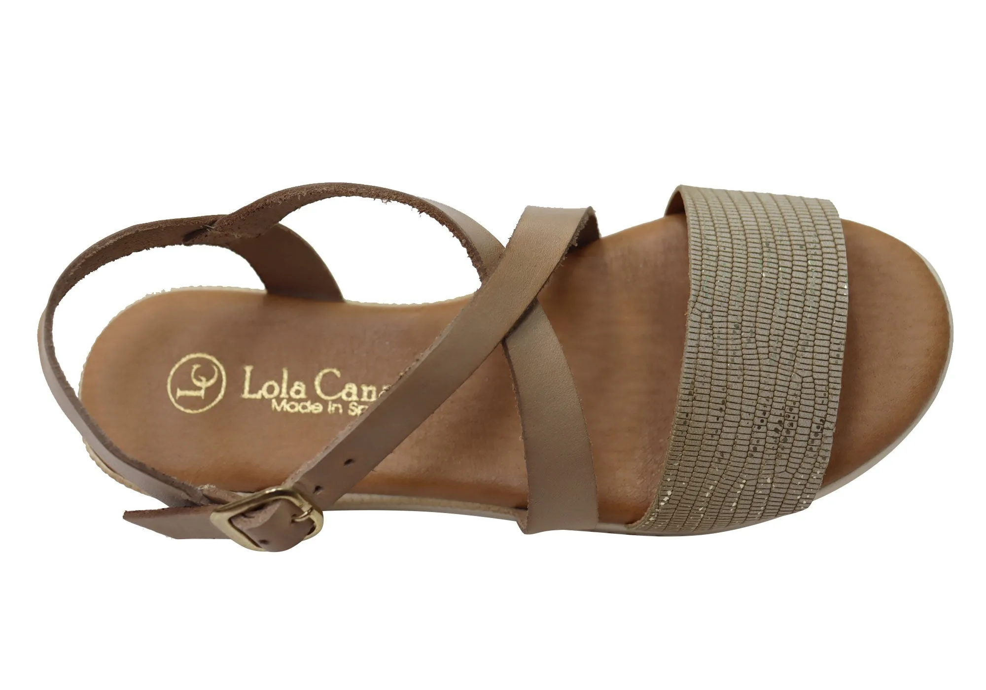Lola Canales Cambridge Bequeme Damen-Ledersandalen Hergestellt in Spanien Lola Canales Schuhe