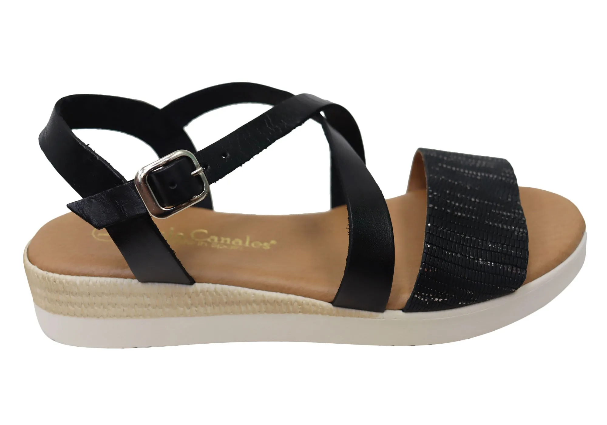 Lola Canales Cambridge Bequeme Damen-Ledersandalen Hergestellt in Spanien Lola Canales Schuhe