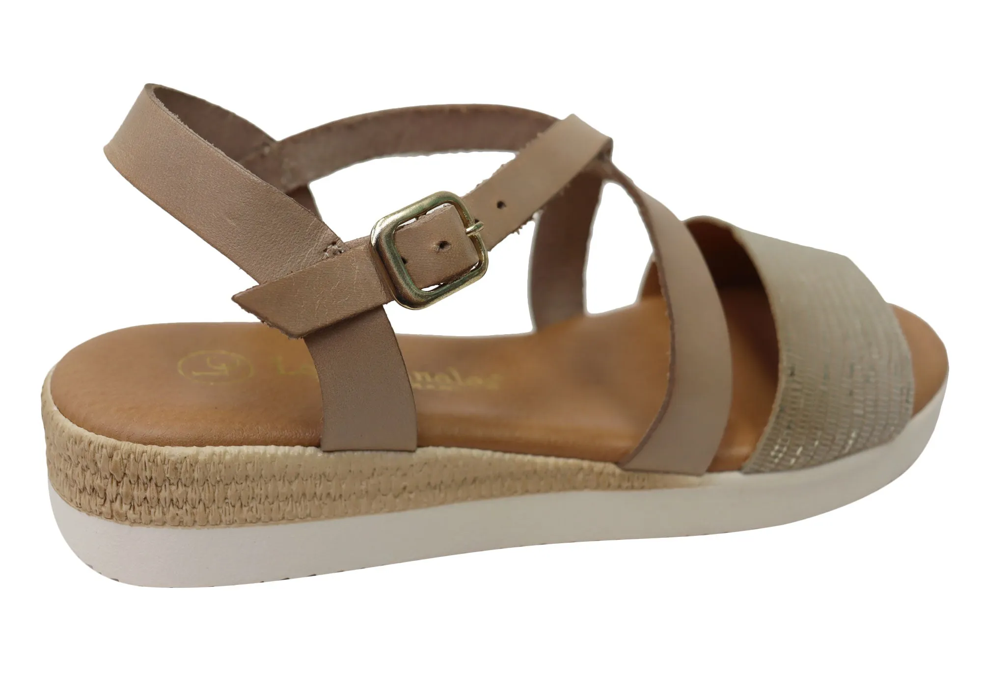 Lola Canales Cambridge Bequeme Damen-Ledersandalen Hergestellt in Spanien Lola Canales Schuhe