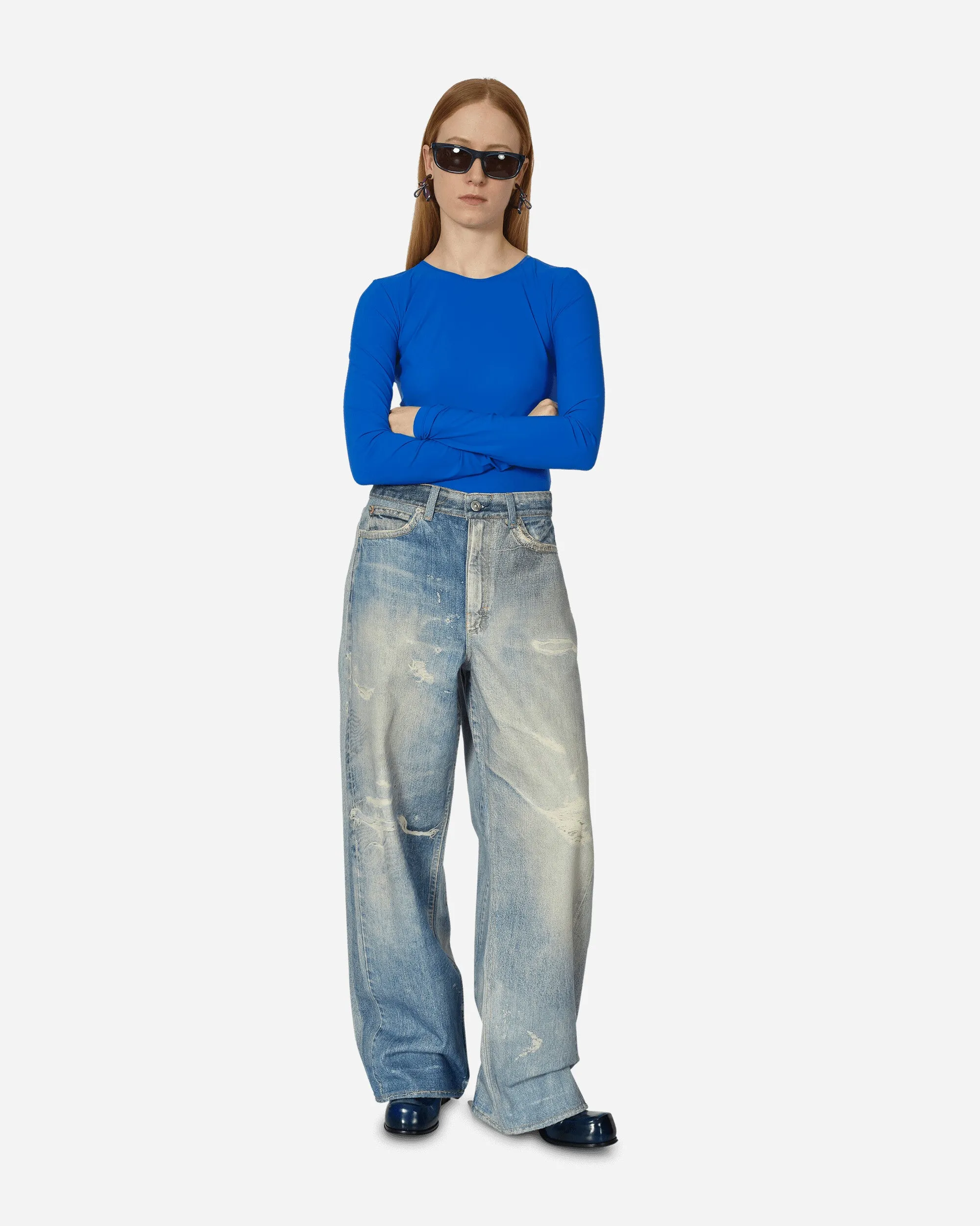Langarm-Body Blau