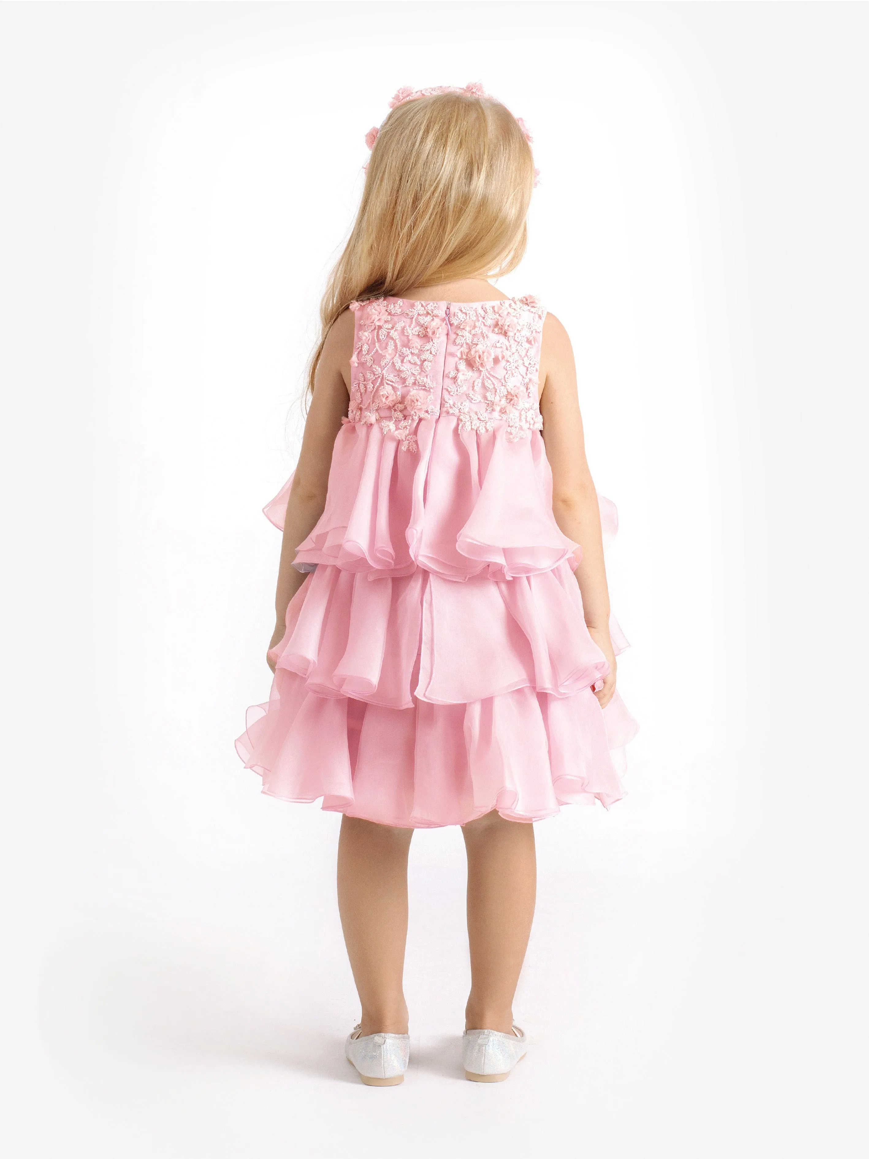 Maison Ava Mädchen Lumi Kleid in Rosa
