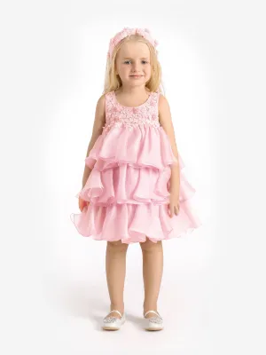 Maison Ava Mädchen Lumi Kleid in Rosa