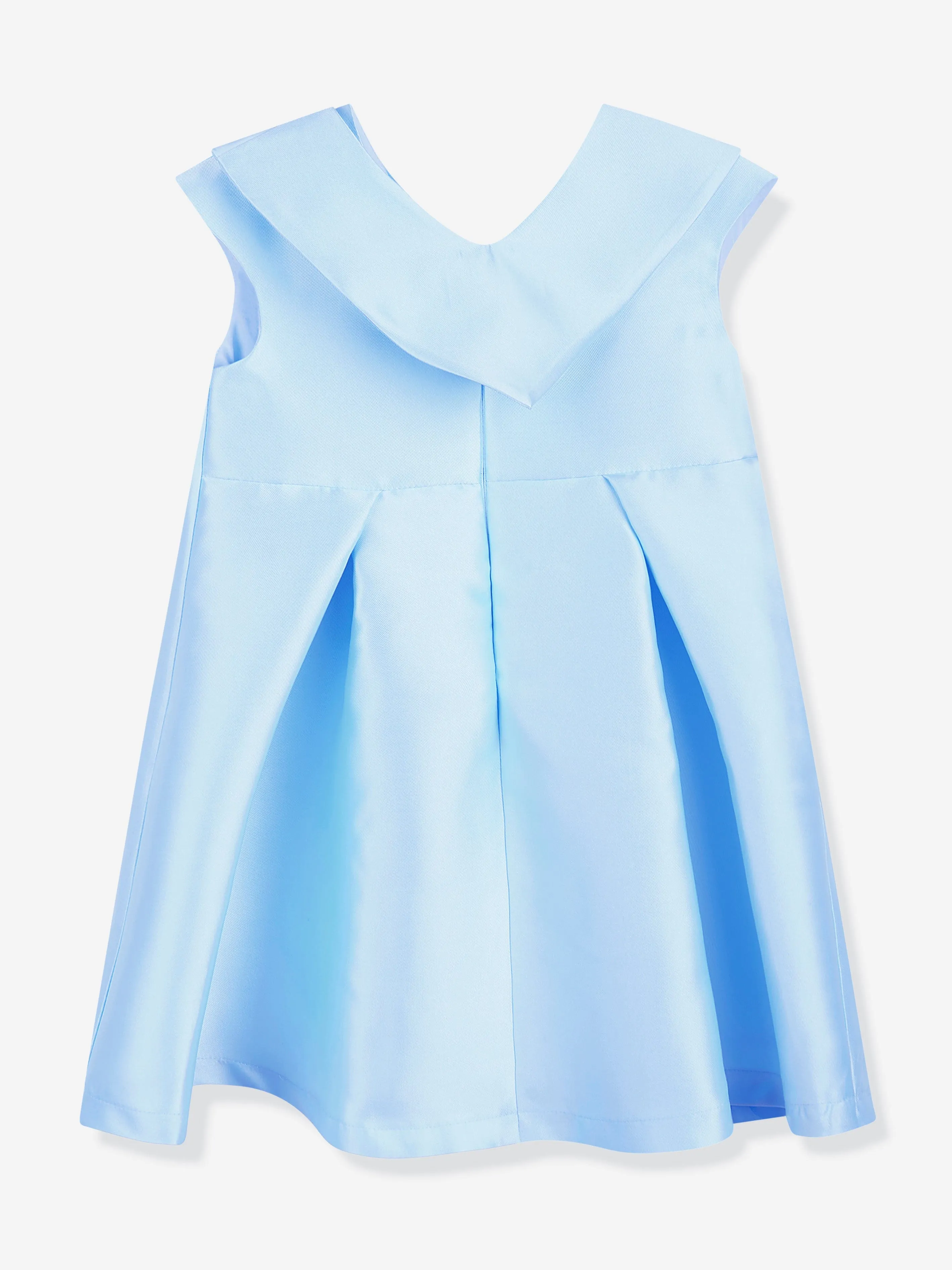 Mama Luma Girls Große Schleife Rüschenfestkleid in Blau
