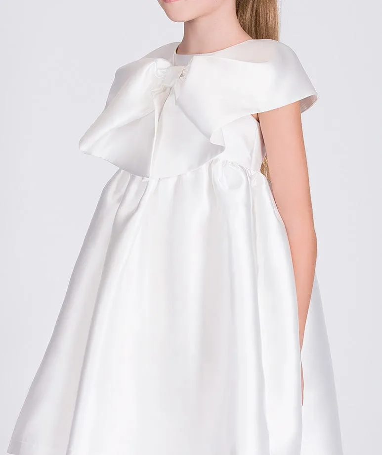 Mama Luma Mädchen Schwingen-Kleid für besondere Anlässe mit Bolero in Weiß