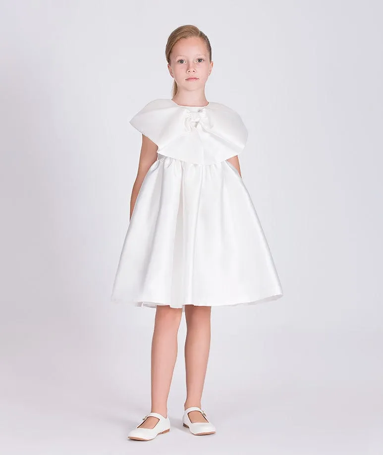 Mama Luma Mädchen Schwingen-Kleid für besondere Anlässe mit Bolero in Weiß