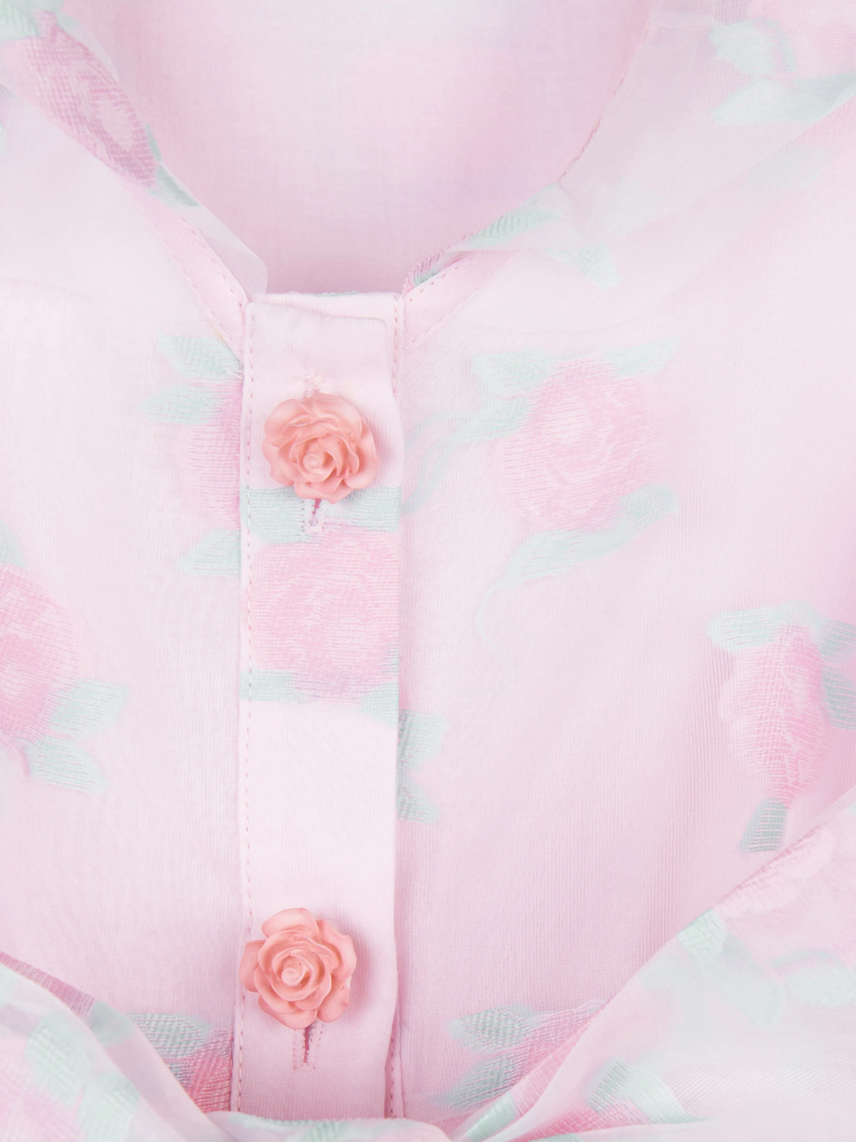 Mama Luma Girls Mikro-Blumen Prinzessinnenkleid in Rosa