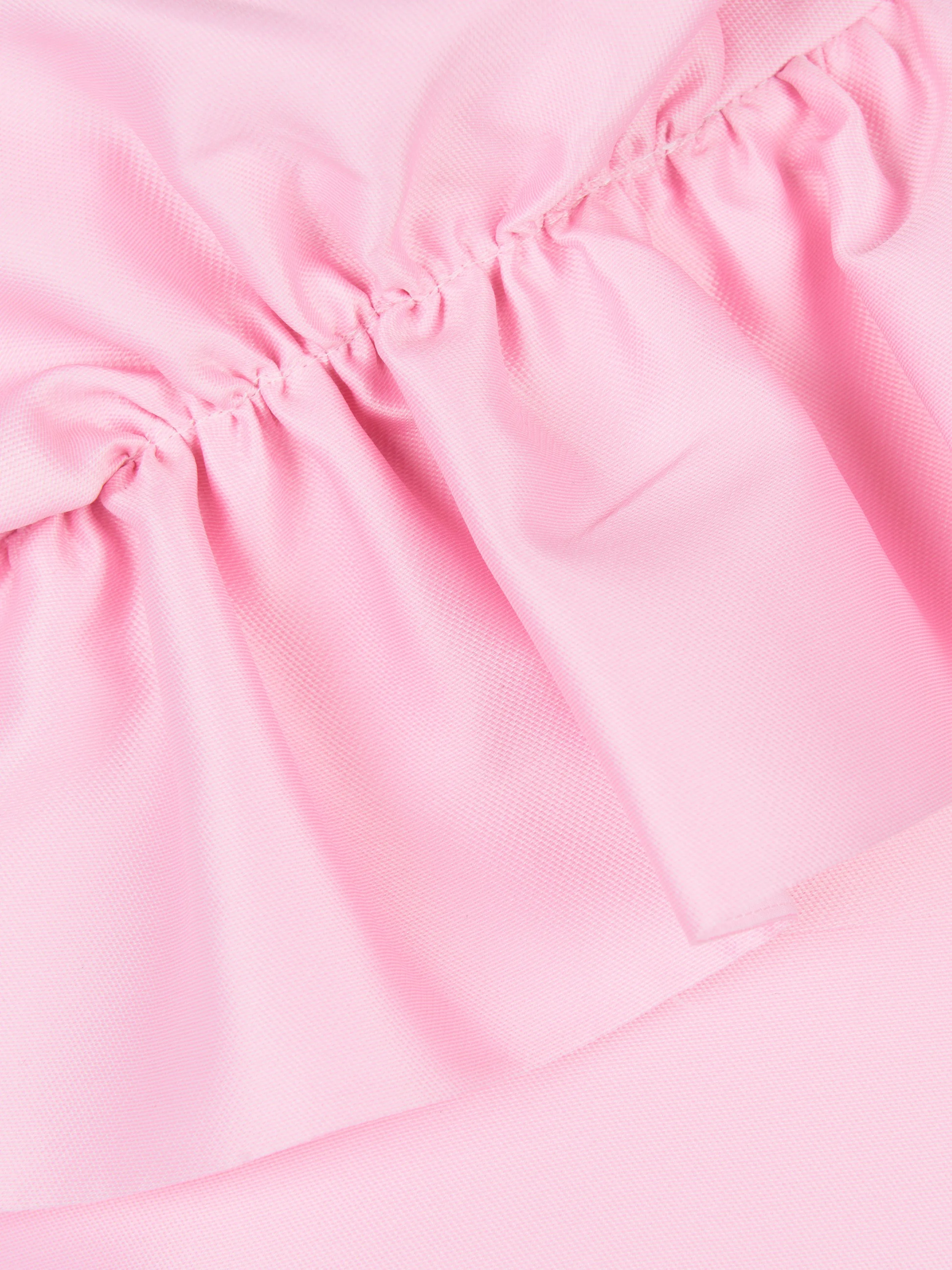 Mama Luma Girls Ein-Schulter Rüschenkleid in Rosa