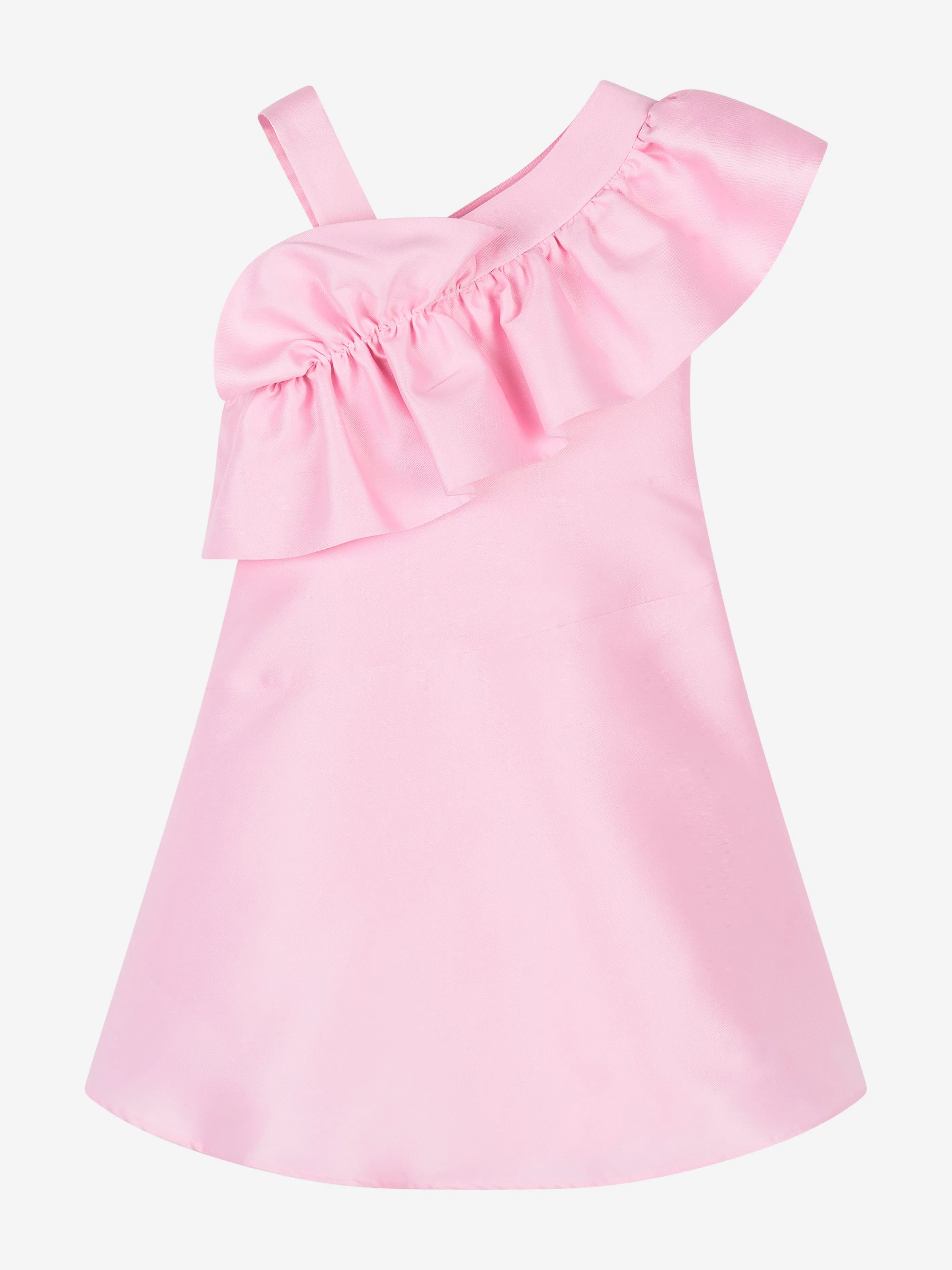 Mama Luma Girls Ein-Schulter Rüschenkleid in Rosa