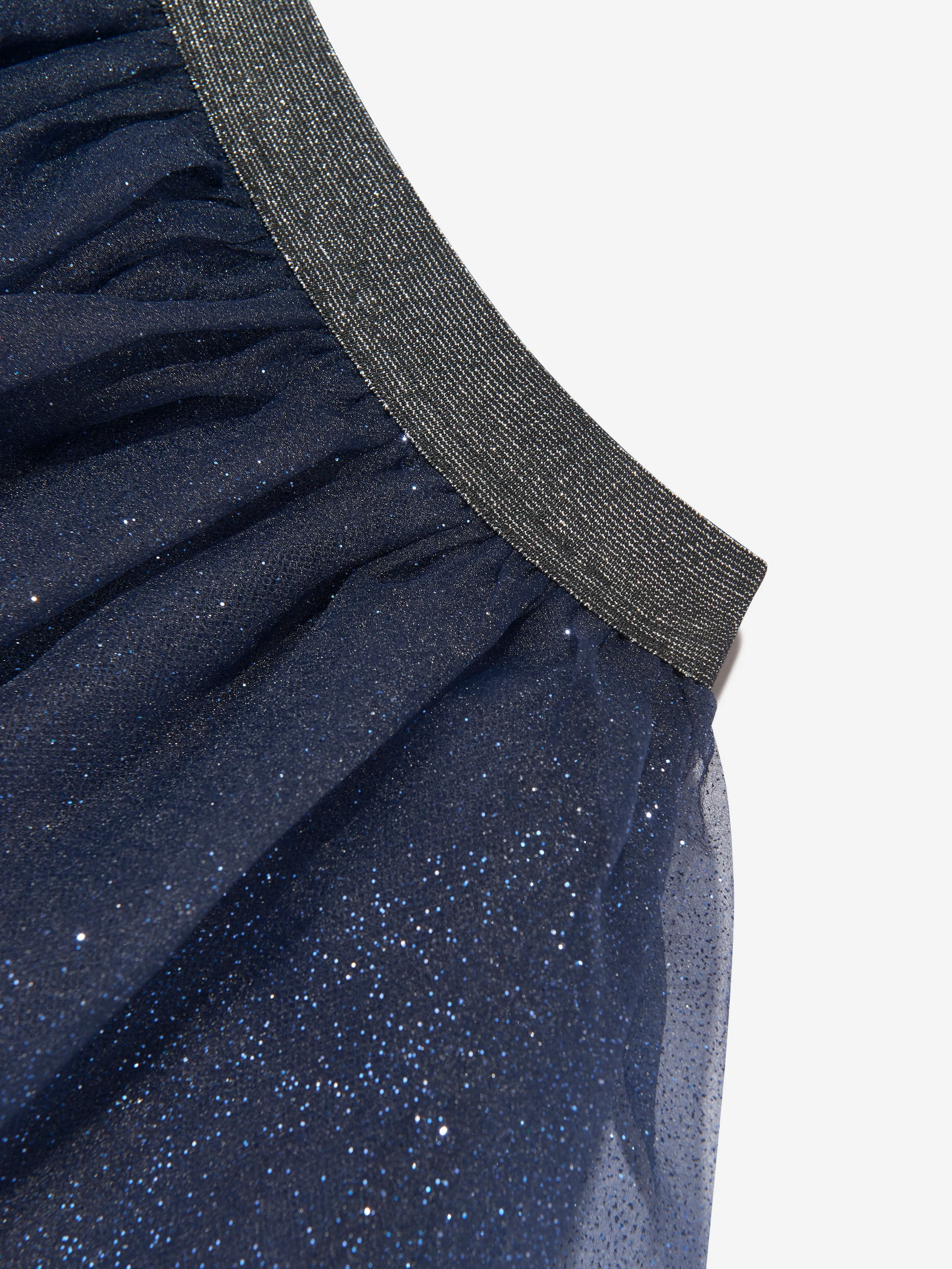 Mama Luma Mädchen Organza Blumenrock in Marineblau