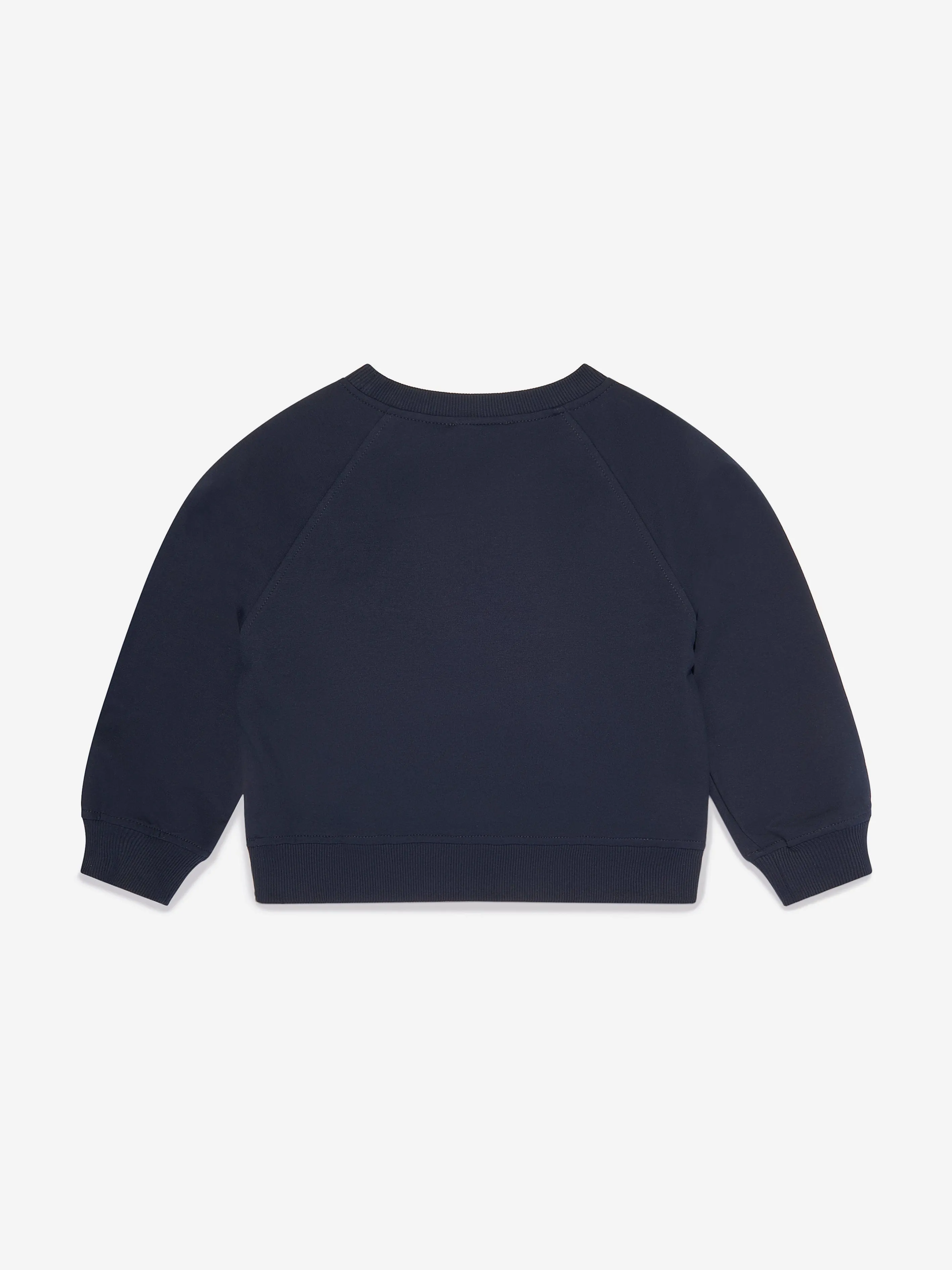 Mama Luma Girls Organza Blumen Sweatshirt in Marineblau