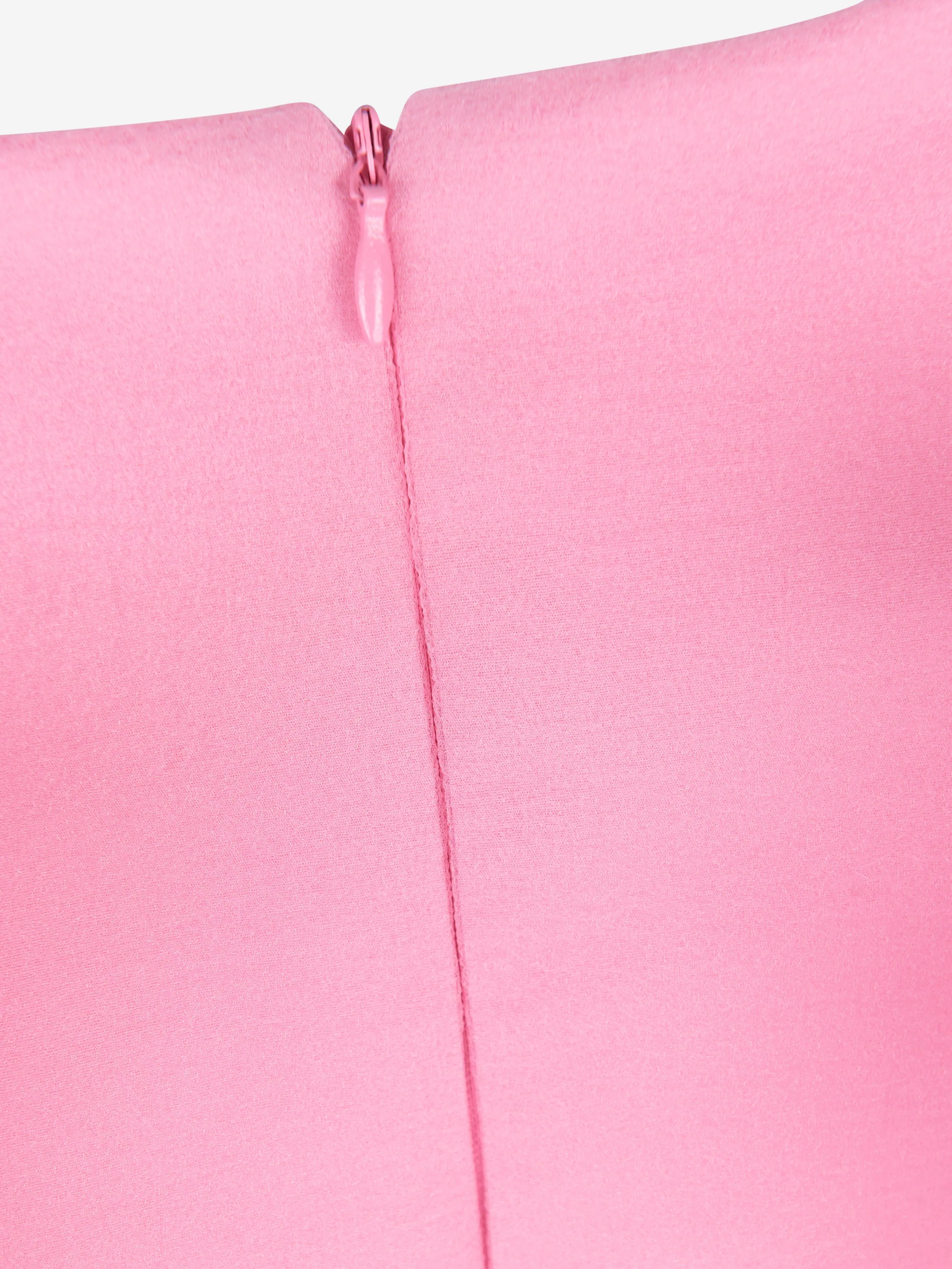 Mama Luma Mädchen Organza Rüschenärmel Kleid in Rosa