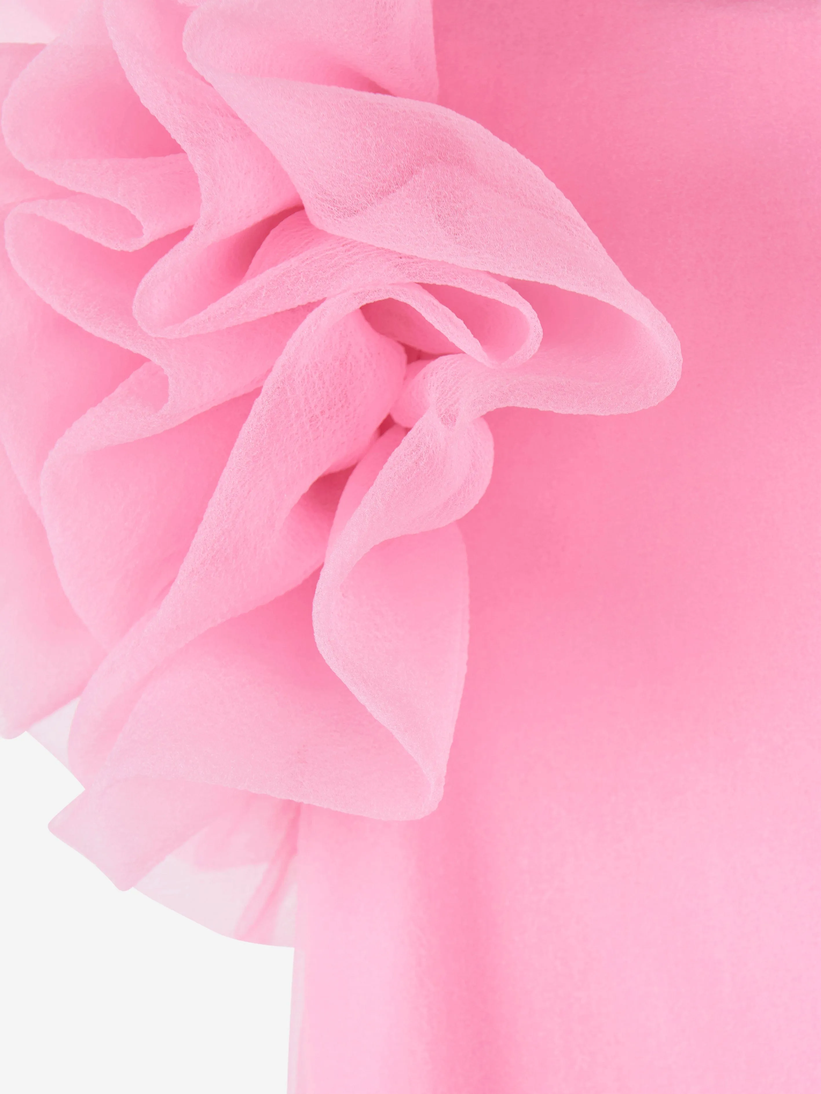 Mama Luma Mädchen Organza Rüschenärmel Kleid in Rosa