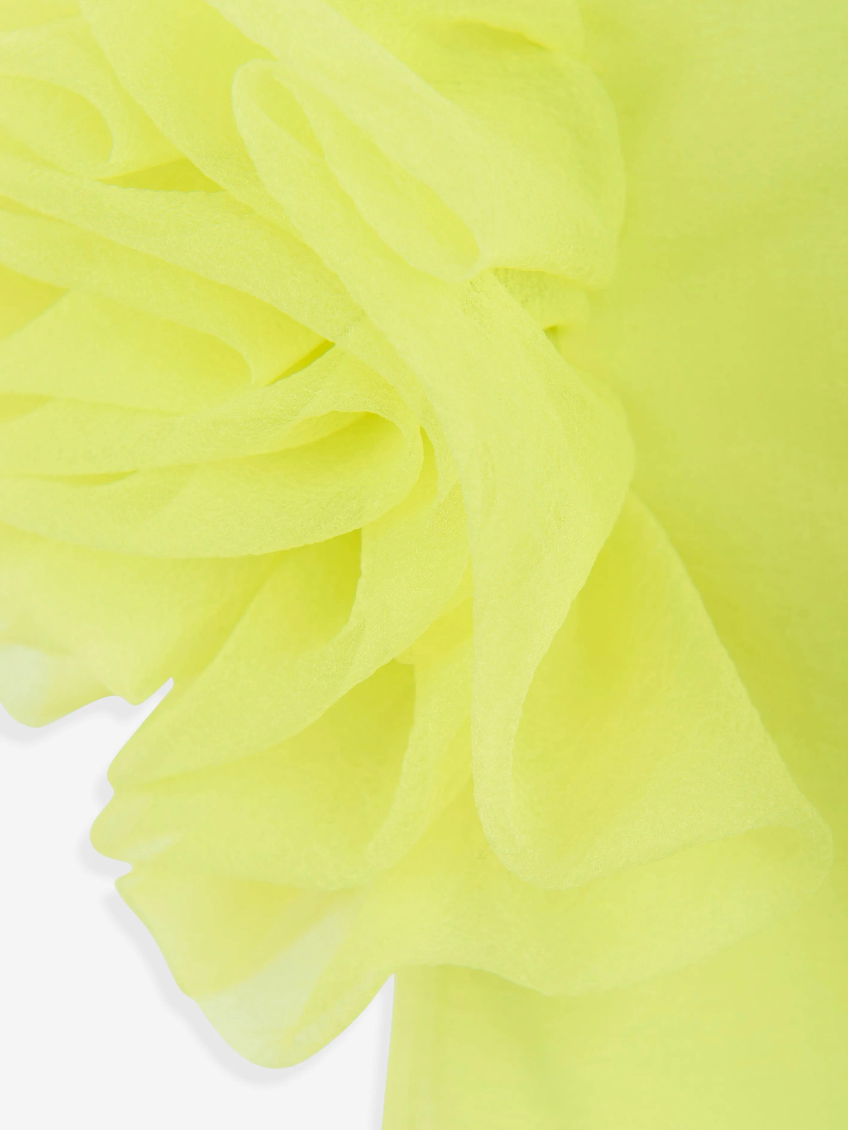 Mama Luma Mädchen Organza Rüschenärmel Kleid in Gelb