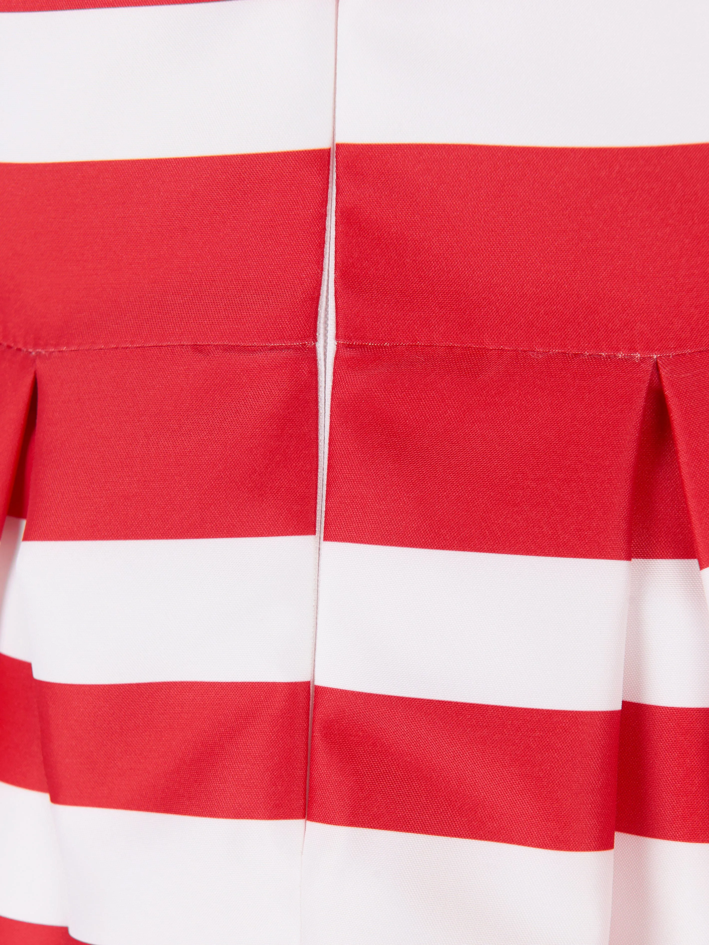 Mama Luma Girls Gestreiftes Klassisches Kleid in Rot