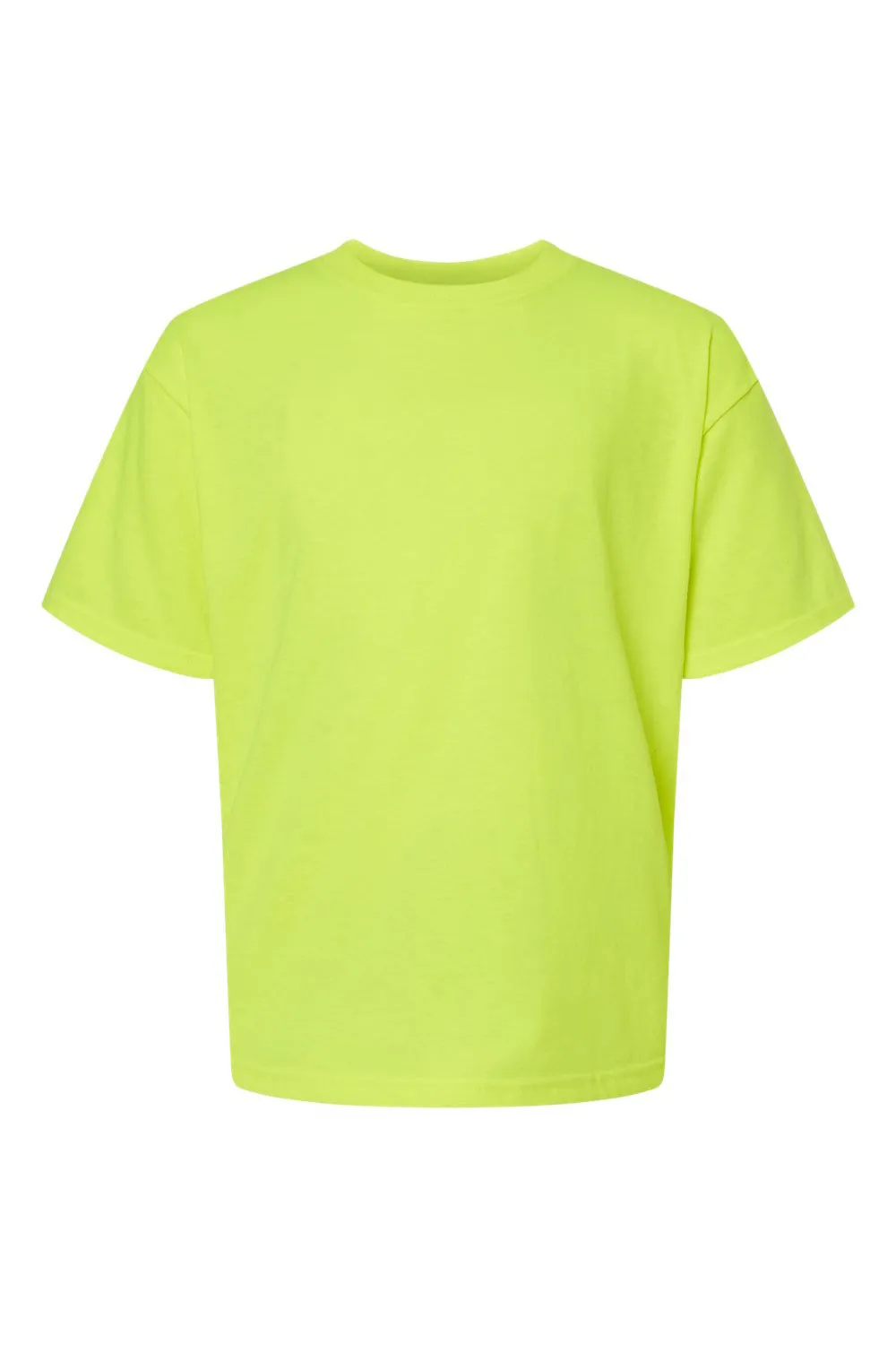 M&O Youth Gold Soft Touch Kurzarm Rundhals T-Shirt - Sicherheitsgrün