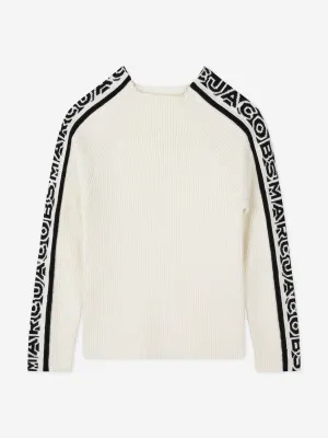 MARC JACOBS Girls Logo Pullover in Elfenbein