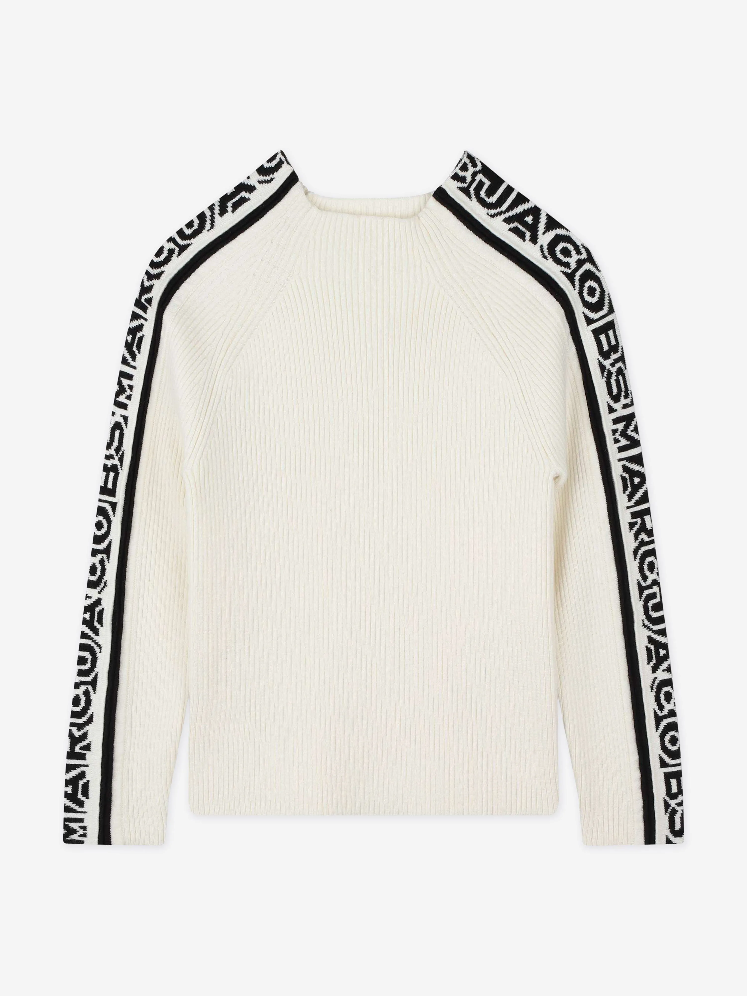 MARC JACOBS Girls Logo Pullover in Elfenbein