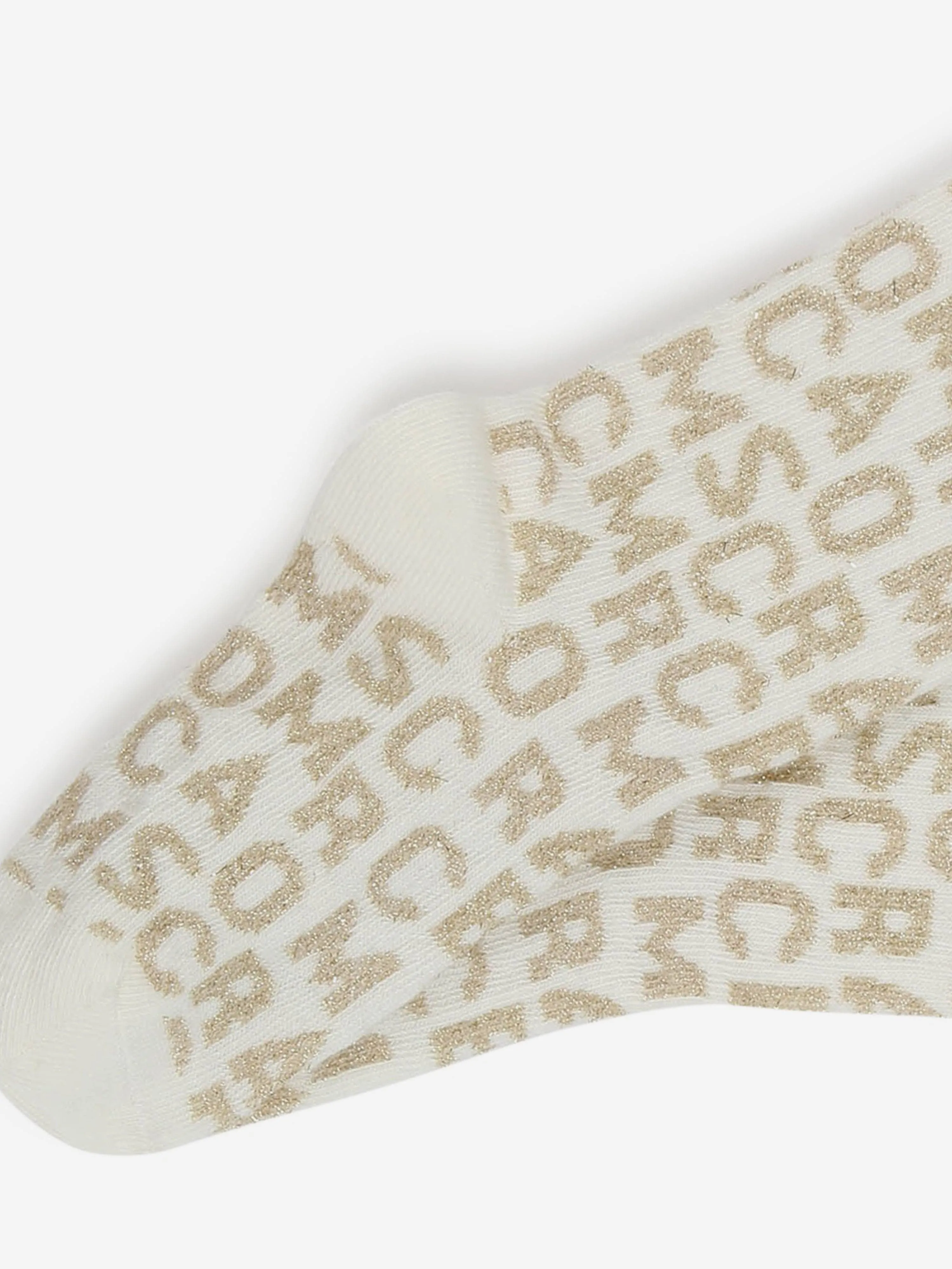 MARC JACOBS Mädchen Monogramm Jacquard Socken in Elfenbein