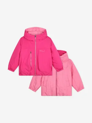MARC JACOBS Girls Reversible Pufferjacke in Rosa
